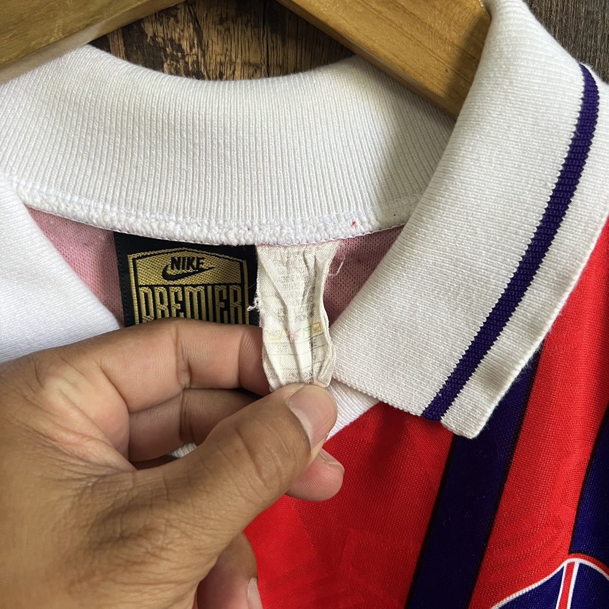 Nike × Vintage SuperRare Vintage Nike PSG 1993-94 Home Longsleeve jersey Size US L / EU 52-54 / 3 - 6 Thumbnail