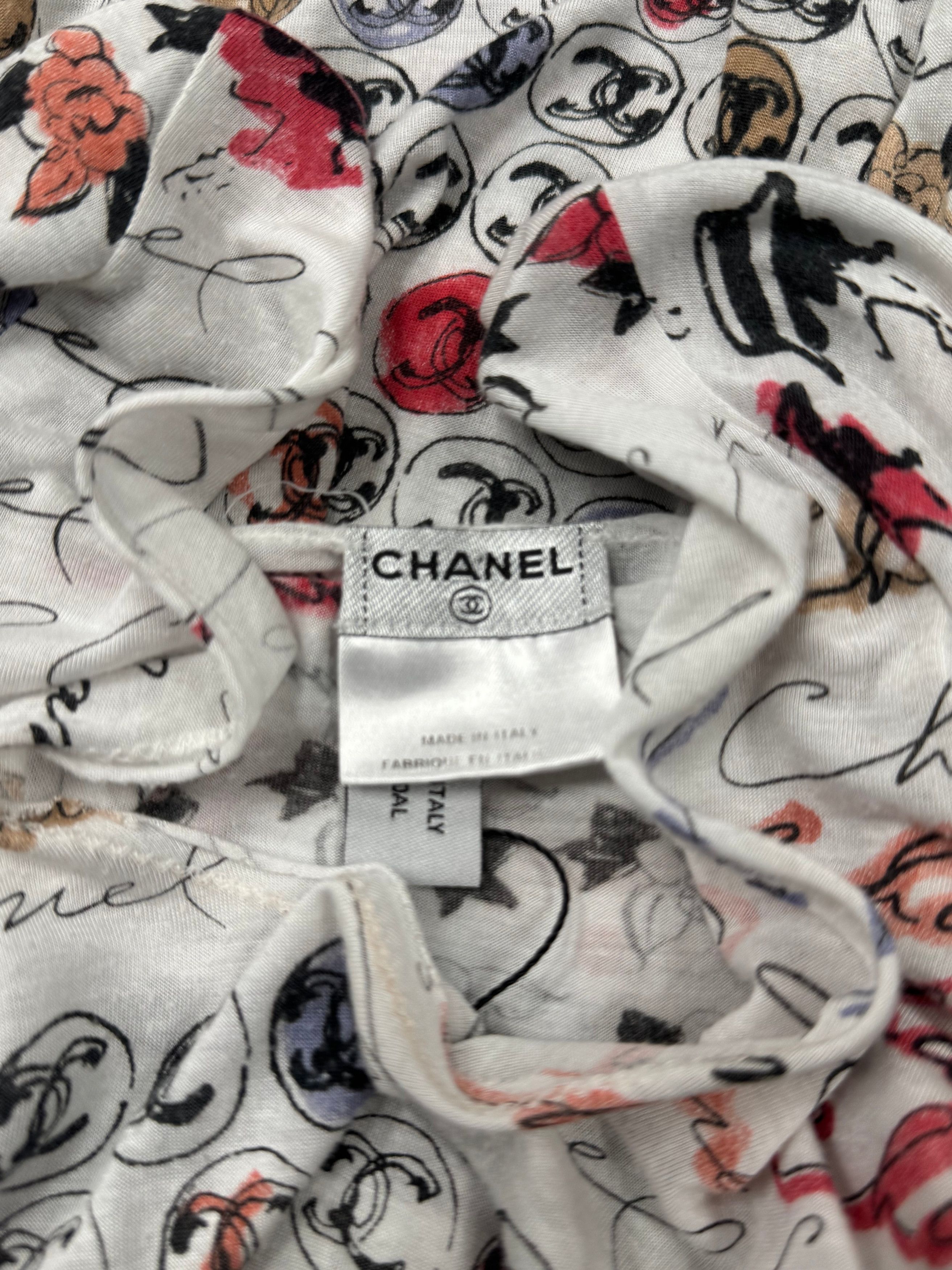 Chanel SS2006 Chanel ‘Cruise’ Semi Sheer Silk Long Sleeve Top Size S / US 4 / IT 40 - 2 Thumbnail