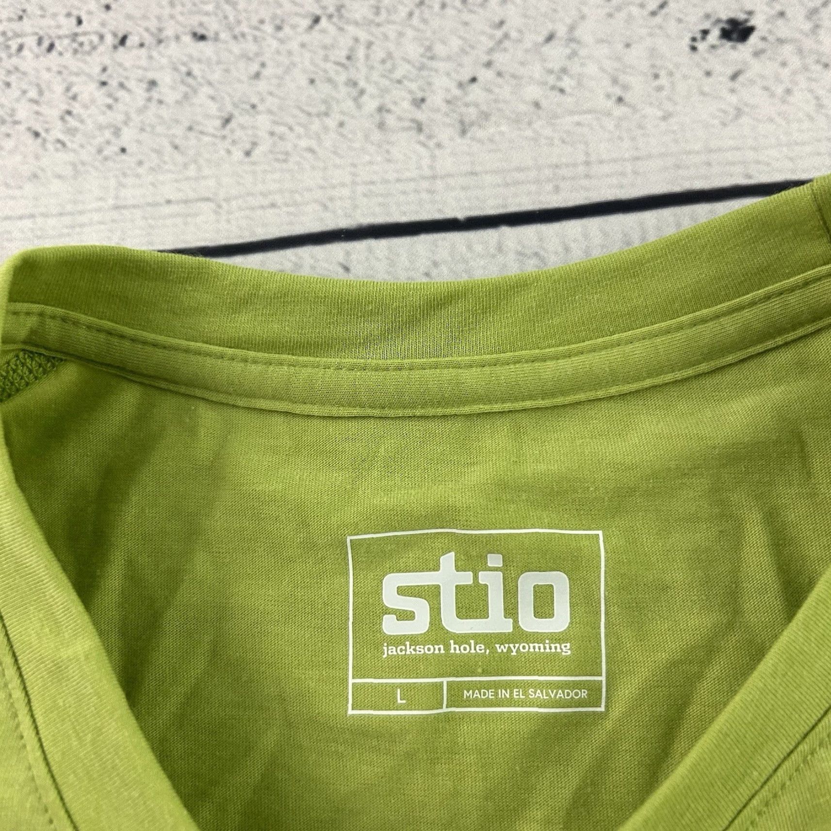 Vintage Stio T-Shirt Short Sleeve Recycled Polyester Organic Cotton Green Men's Large Size US L / EU 52-54 / 3 - 2 Thumbnail