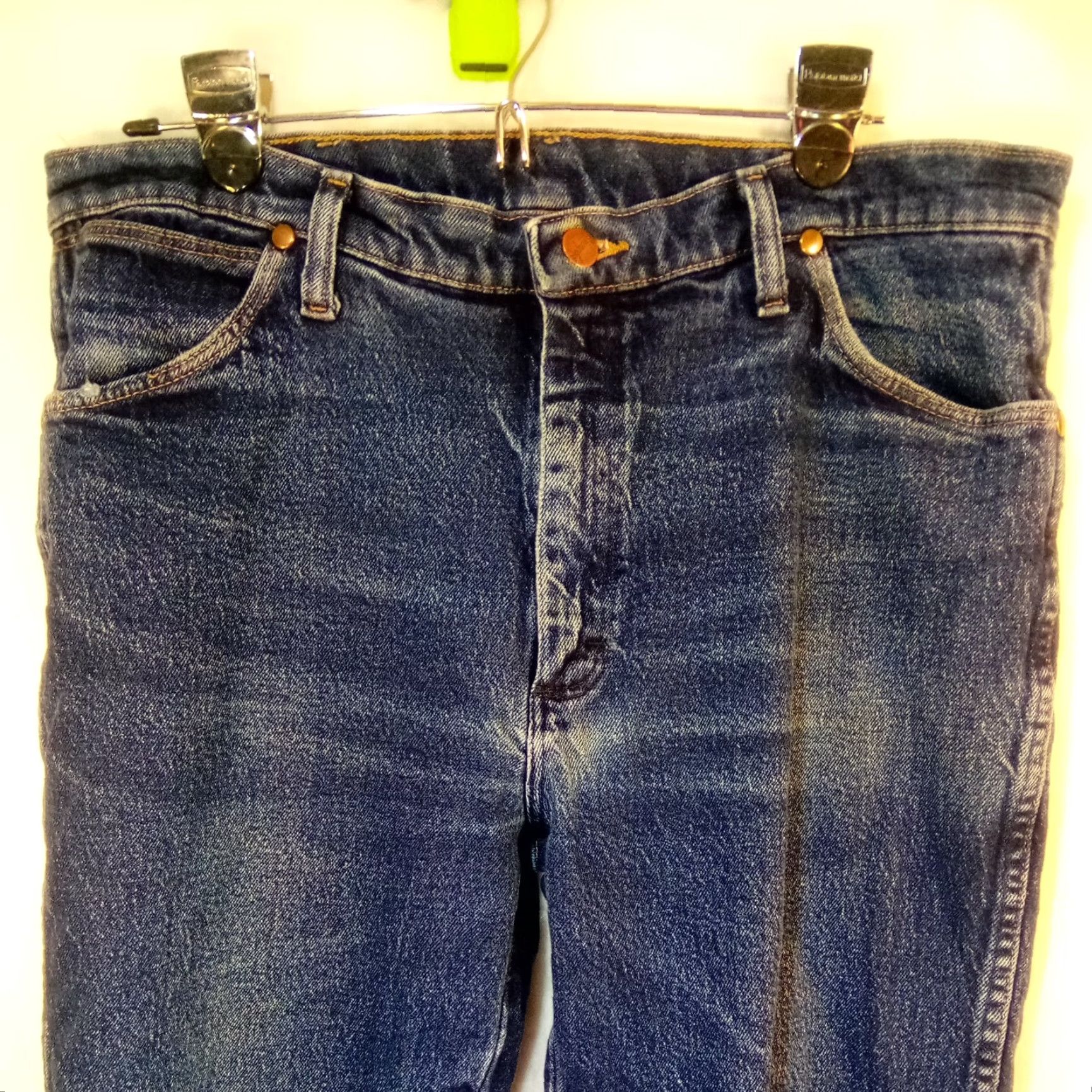 Wrangler VINTAGE Wrangler 947STR Jeans Denim Straight 36x30 98% cotton 2% spandex Blue Men Regular Inseam 30 Pockets Cowboy XL 2 Size US 36 / EU 52 - 2 Thumbnail