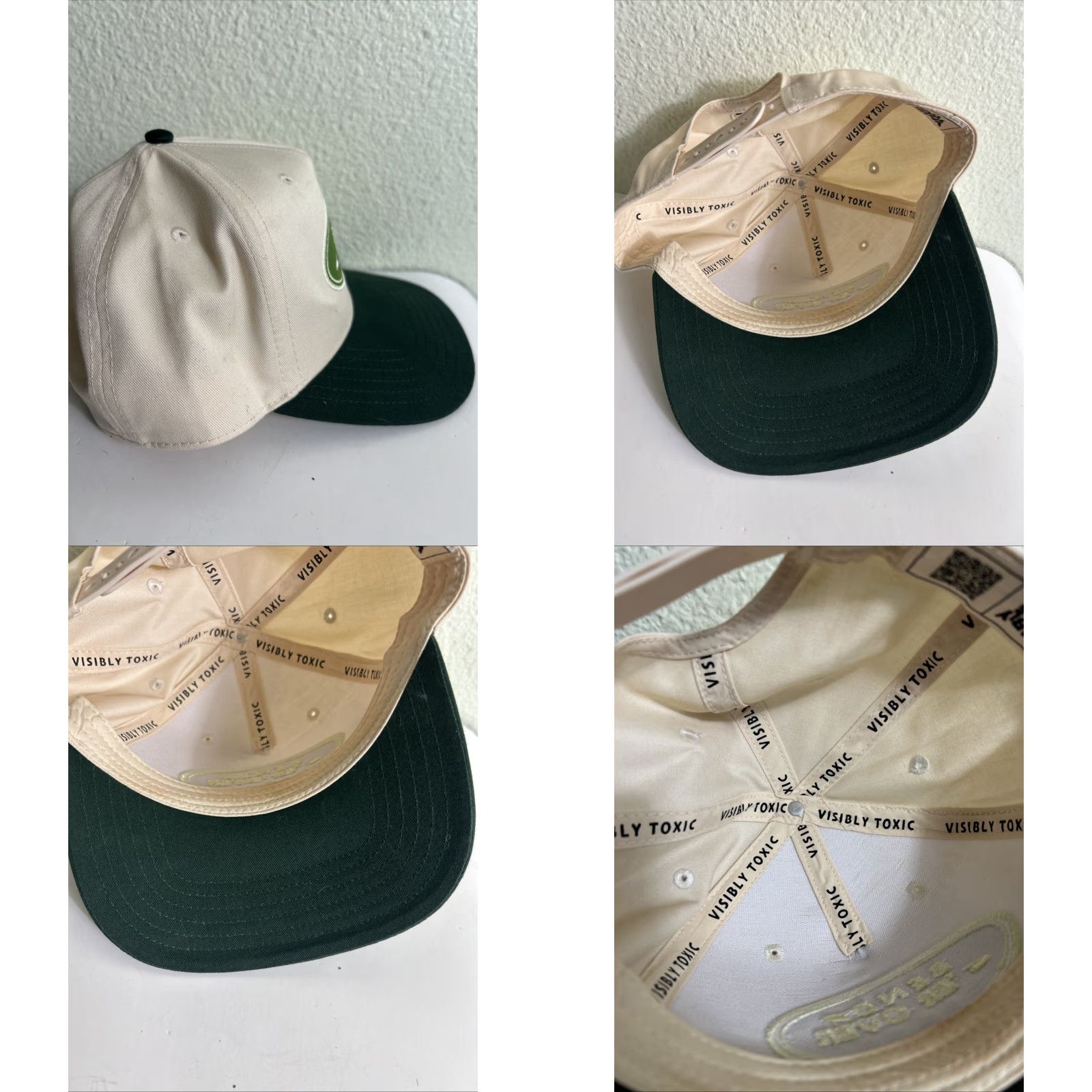 Vintage Visibly Toxic Bend ‘er Over SnapBack Baseball Hat Beige Green Adjustable Men’s Cap Shirtless? Size ONE SIZE - 8 Thumbnail