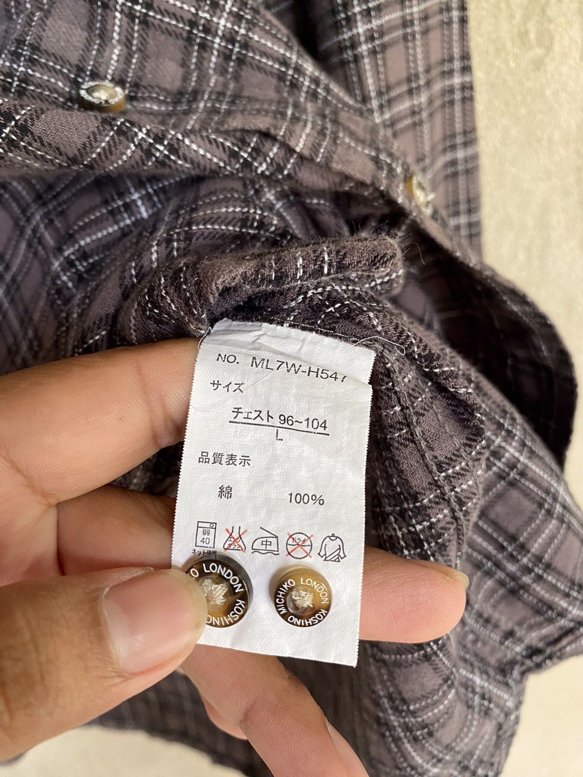 Michiko Koshino Michiko Koshino London Plaid Tartan Flannel Shirt Button Up Size US M / EU 48-50 / 2 - 5 Thumbnail