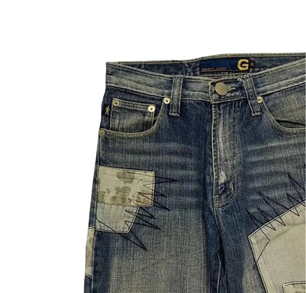 If Six Was Nine W29 L32🔥VINTAGE GAZOZ JEANS PATCHWORK VERY RARE DENIM PANTS Size US 29 - 4 Thumbnail
