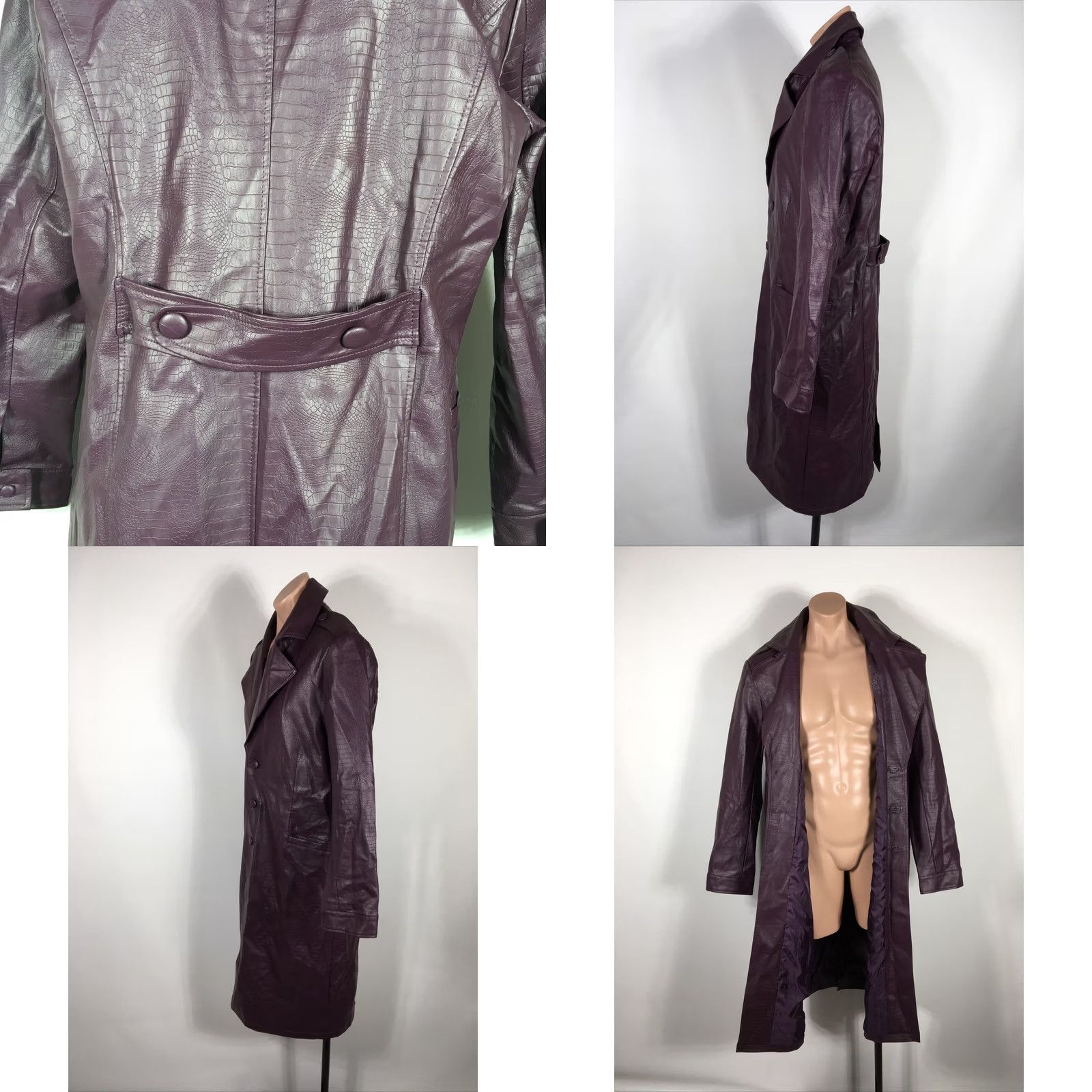 Hot Topic VINTAGE The Joker Suicide Squad Purple Jacket Trench Coat Men L Cosplay Hot Topic Caped Collared Animal Print Button Closure Faux Leather Size US L / EU 52-54 / 3 - 8 Thumbnail