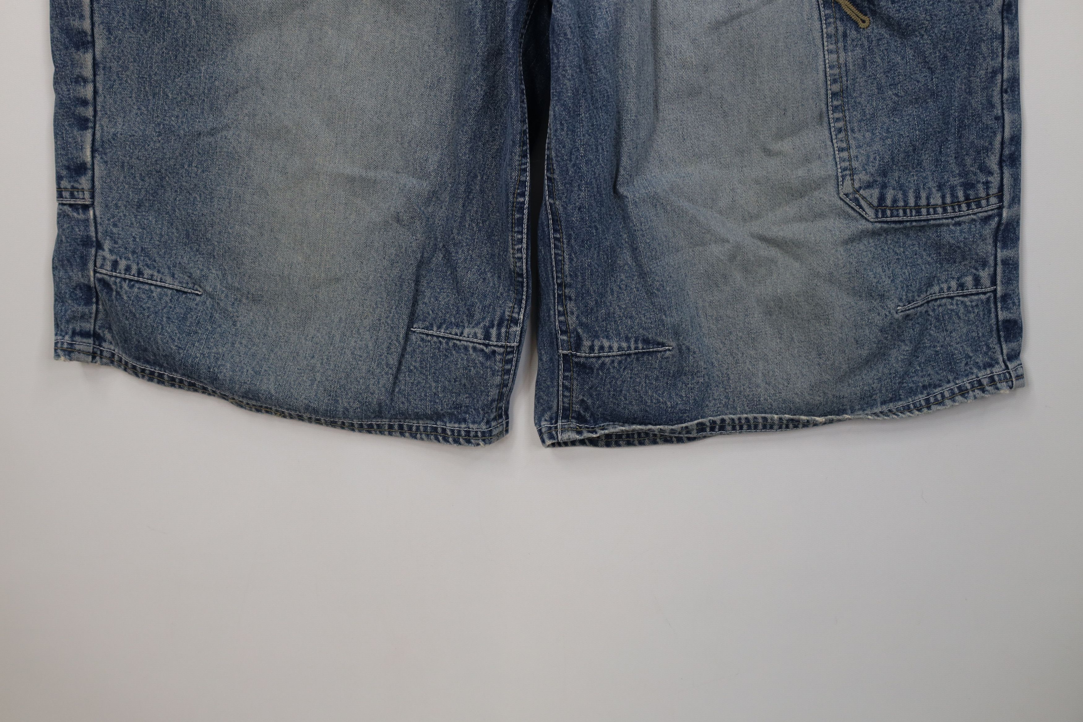 Vintage Vintage 90s Y2K Streetwear Baggy Fit Denim Jean Shorts Blue Size US 34 / EU 50 - 4 Thumbnail