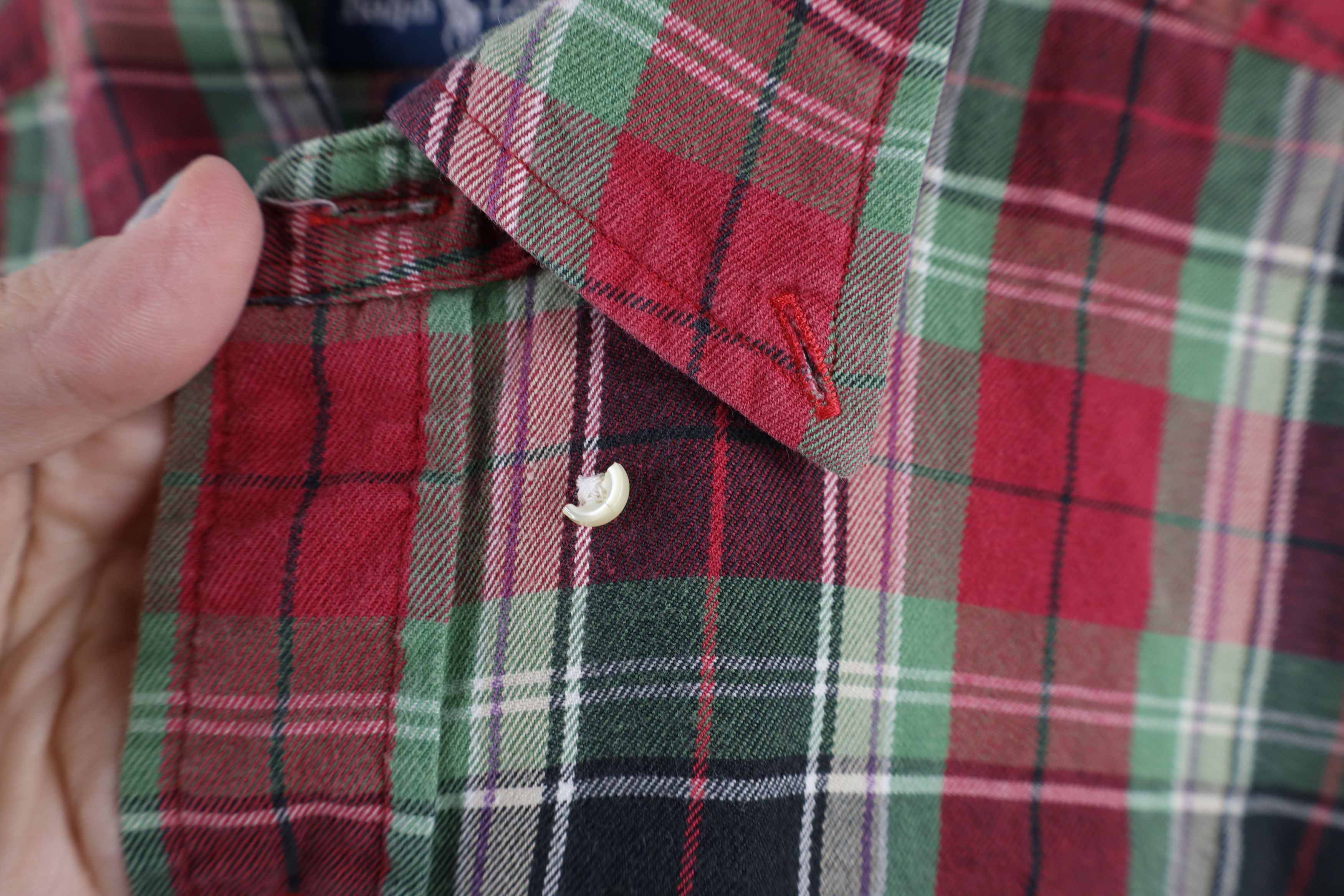 Ralph Lauren × Vintage Vintage 90s Ralph Lauren Collared Button Down Shirt Plaid Size US XL / EU 56 / 4 - 5 Thumbnail