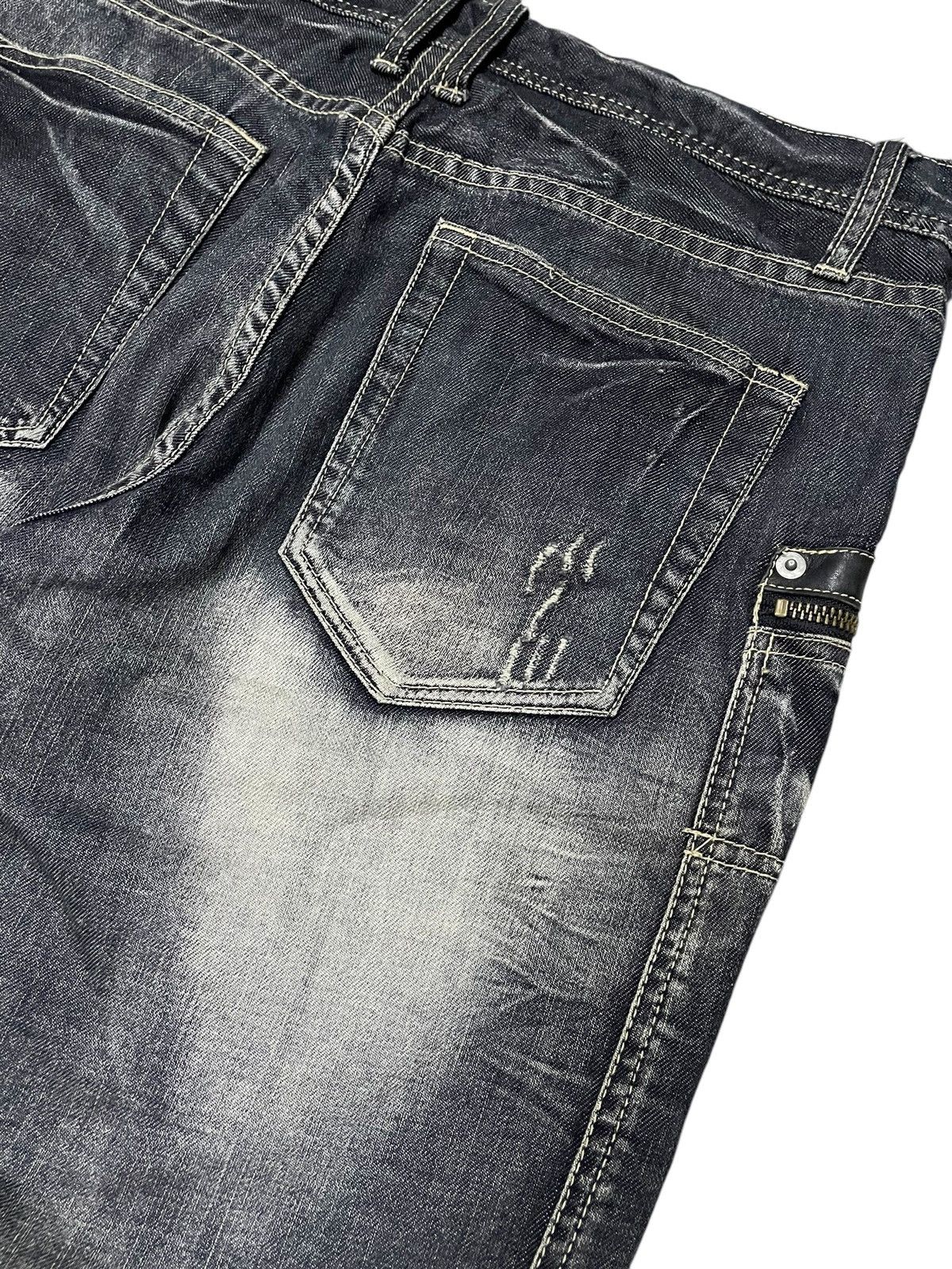 Tete Homme × Tornado Mart Michel Klein Japan Panel Spiral Flared Denim Jeans Size US 30 / EU 46 - 19 Thumbnail