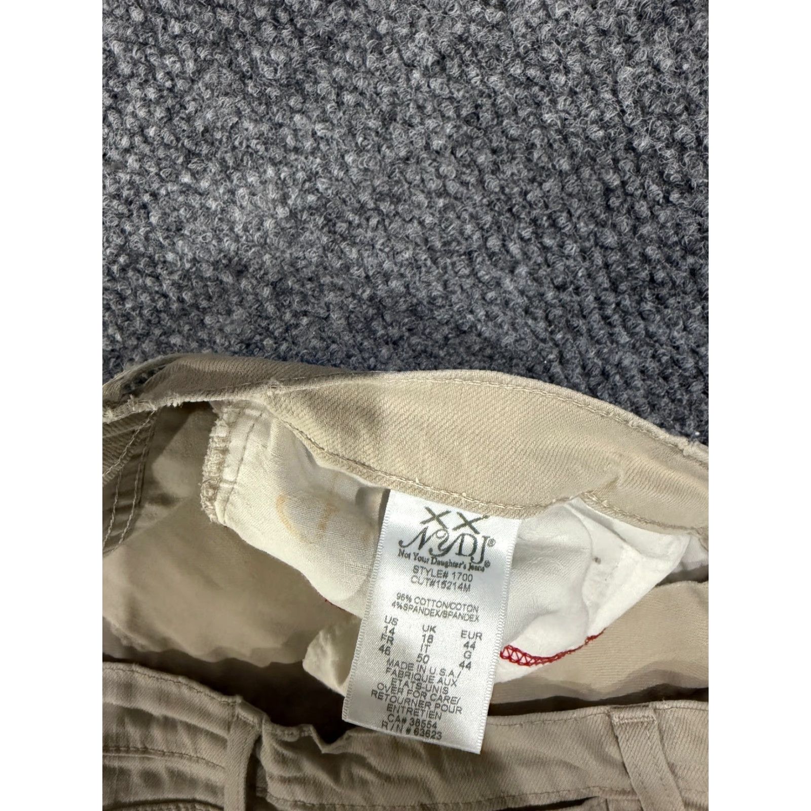 NYDJ NYDJ Jeans Womens 14 Beige Flare Lift Tuck Stretch Denim Slimming Regular 5-Pocket Dark Beige Color Winter Spring Summer Fall Womens Jeans Size 36" / US 14 / IT 50 - 5 Thumbnail