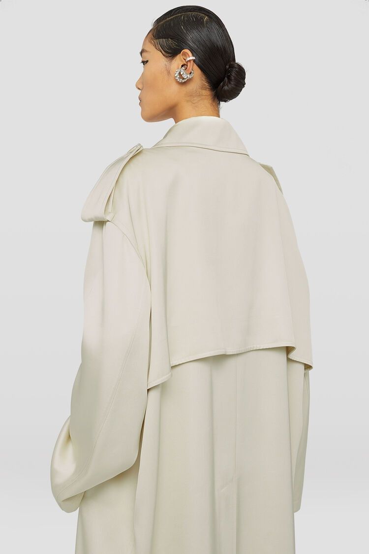 Jil Sander o1w1db10825 Trench Belted Coat in Off White Size M / US 6-8 / IT 42-44 - 7 Thumbnail