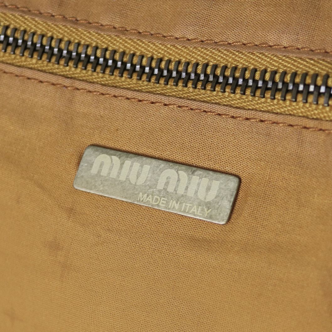 Miu Miu Miu Miu 2002 runway leather trim canvas bag Size ONE SIZE - 9 Thumbnail