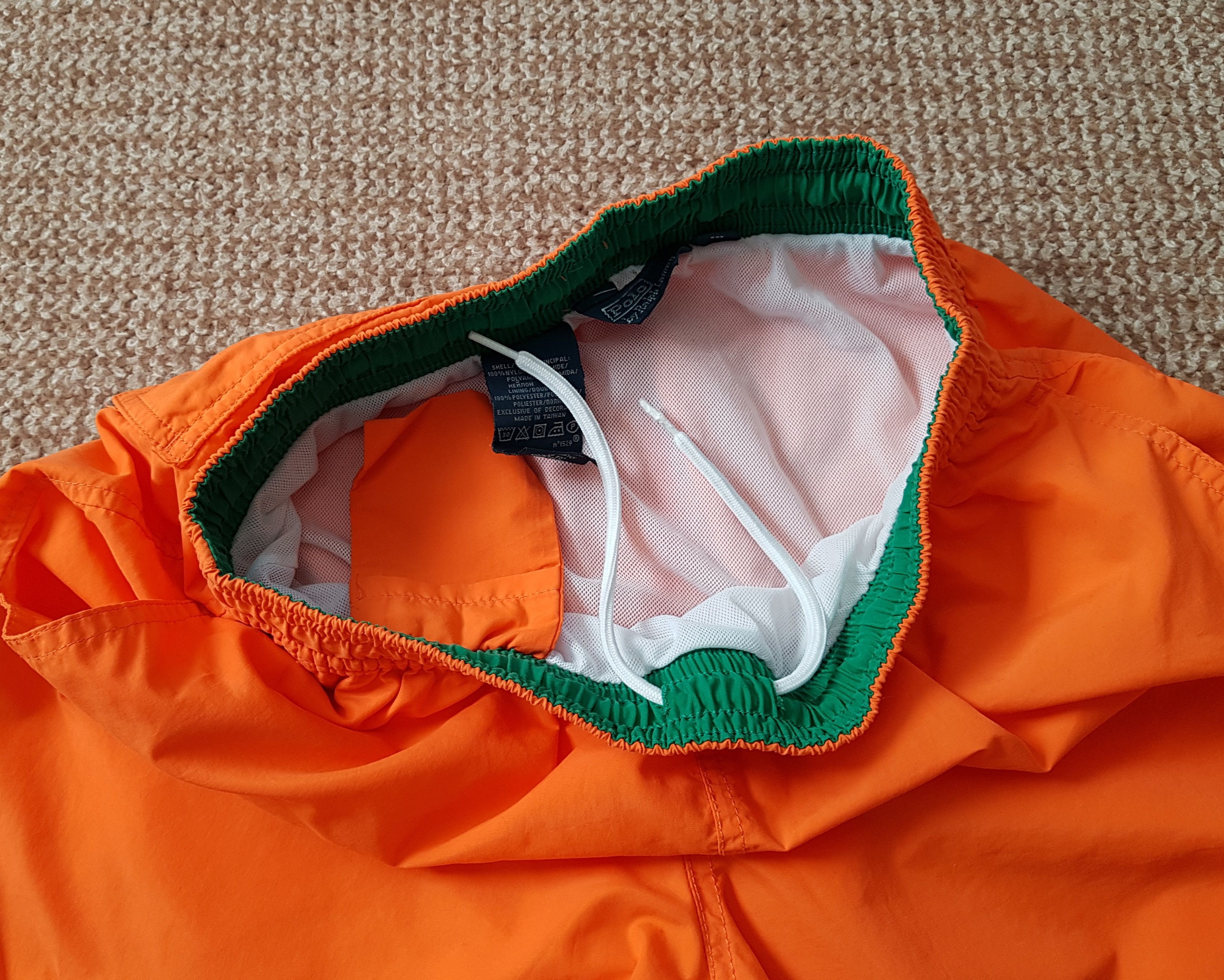 Polo Ralph Lauren Vintage Polo Ralph Lauren Nylon Swim Shorts Orange sz S Size US 30 / EU 46 - 5 Thumbnail