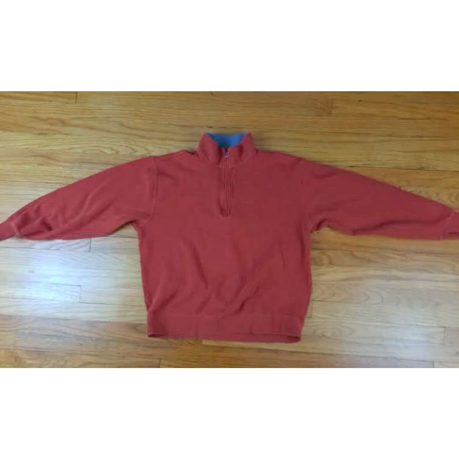 Orvis VINTAGE Orvis Sweater 1/4 Zip Pullover Cotton Knit High Neck Large L Burnt Orange Mens Size US L / EU 52-54 / 3 - 2 Thumbnail