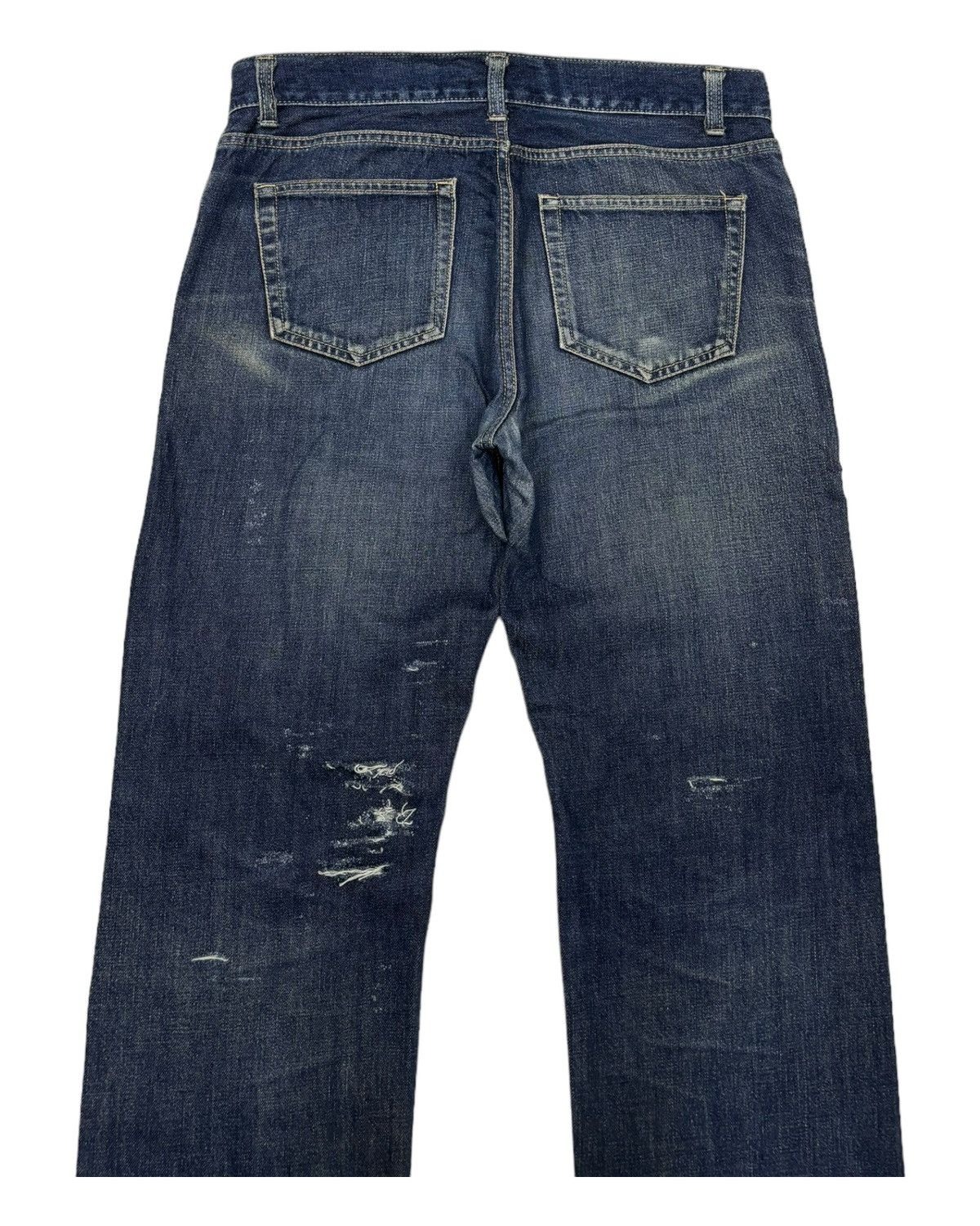 In The Attic 🔥VINTAGE IN THE ATTIC DISTRESS RIPS CUSTOM MADE DENIM JEANS Size US 34 / EU 50 - 10 Thumbnail