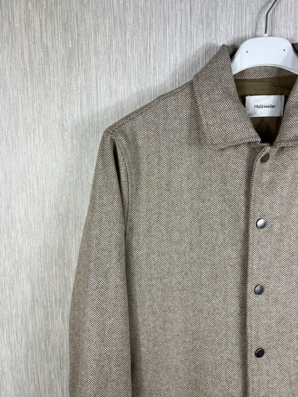 Holzweiler Holzweiler gabo shirt jacket sand wool herringbone button up Size US S / EU 44-46 / 1 - 4 Thumbnail