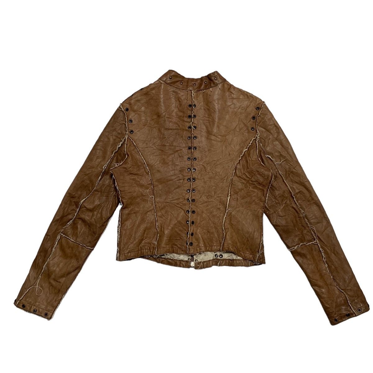 Other Nhard Frayed Leather Jacket Size L / US 10 / IT 46 - 9 Thumbnail