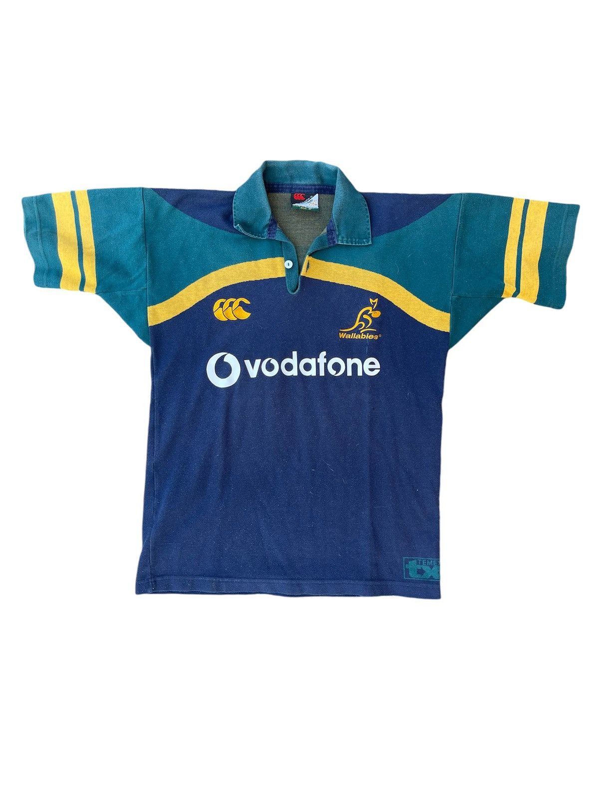 Canterbury of New Zealand Australia 90s rugby vodafon Wallabies vintage jersey rare Size US M / EU 48-50 / 2 - 1 Thumbnail