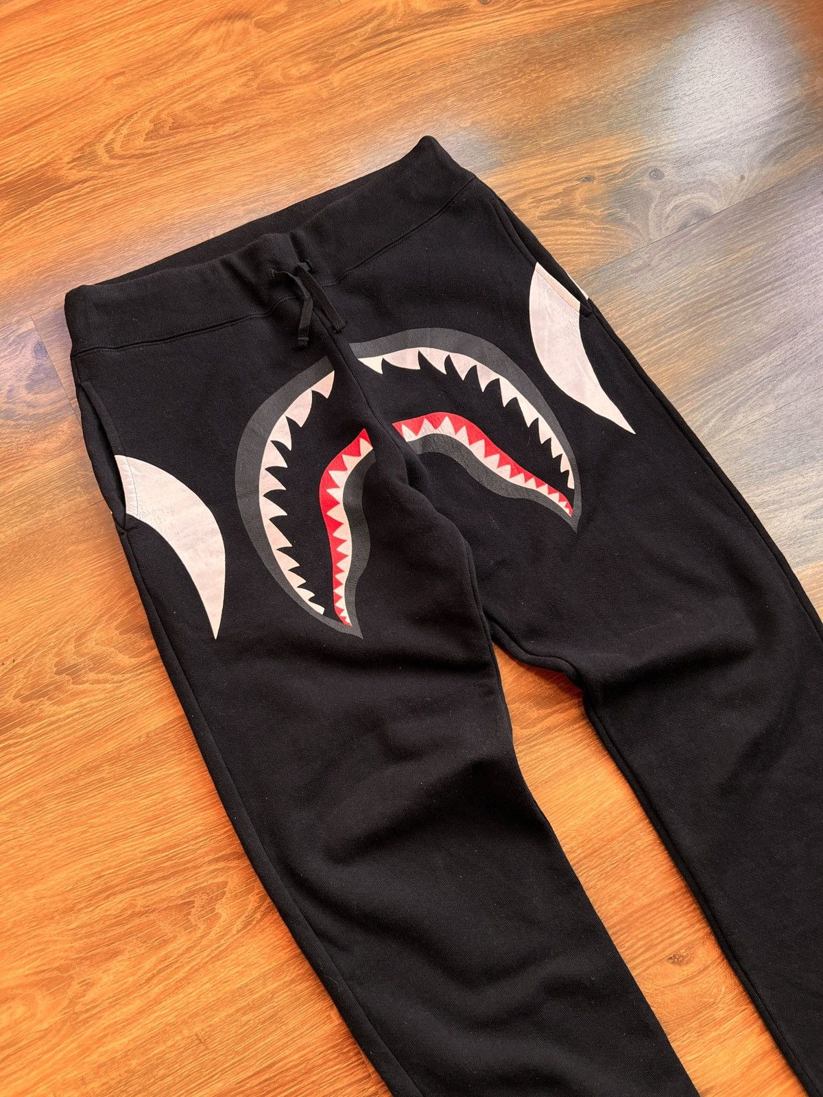 Bape Rare Bape x Black Scale BLVCK Shark Joggers / Sweatpants Size US 28 / EU 44 - 3 Thumbnail