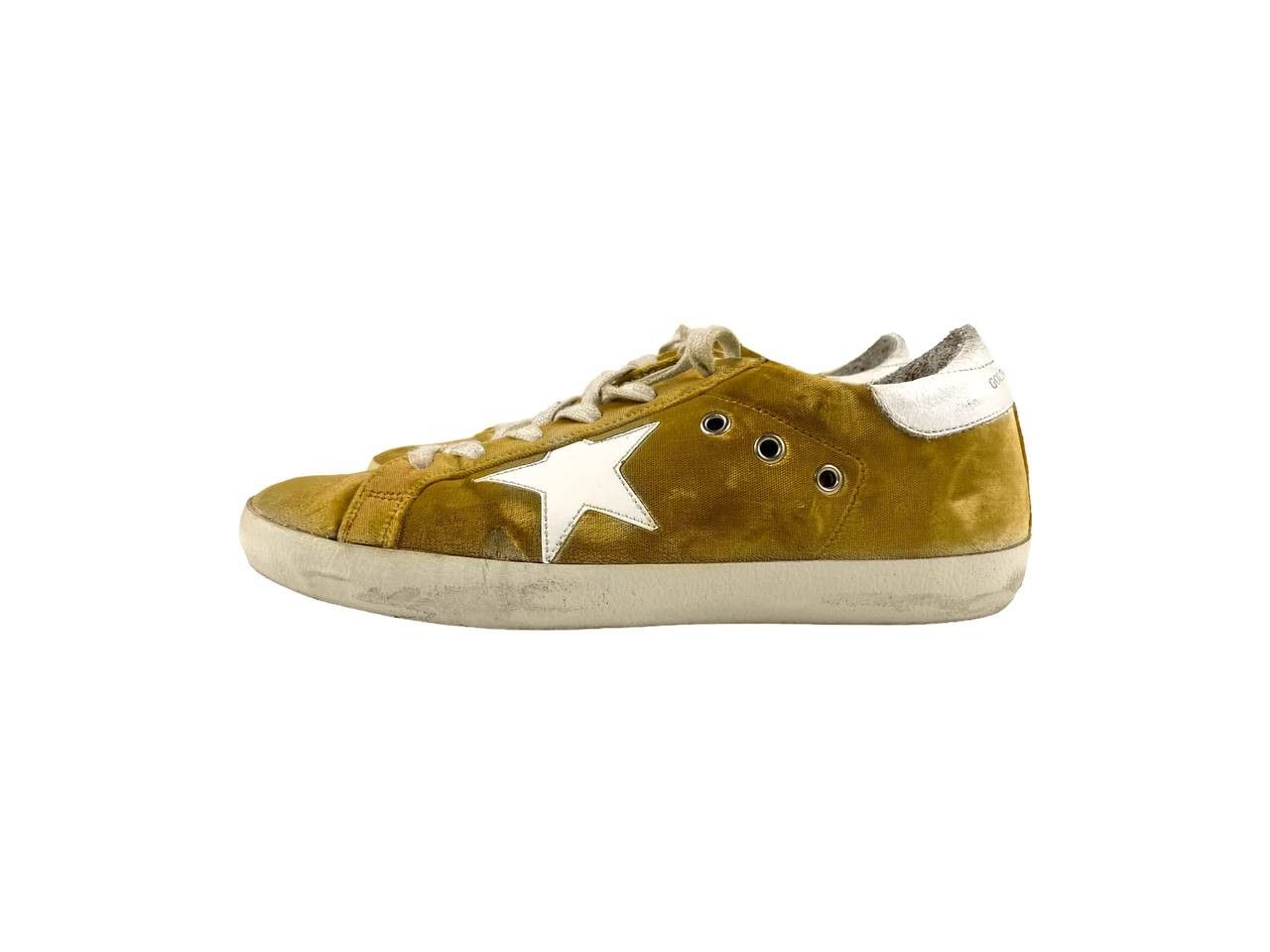 Golden Goose Gold velour sneakers size 39 Italy 🇮🇹