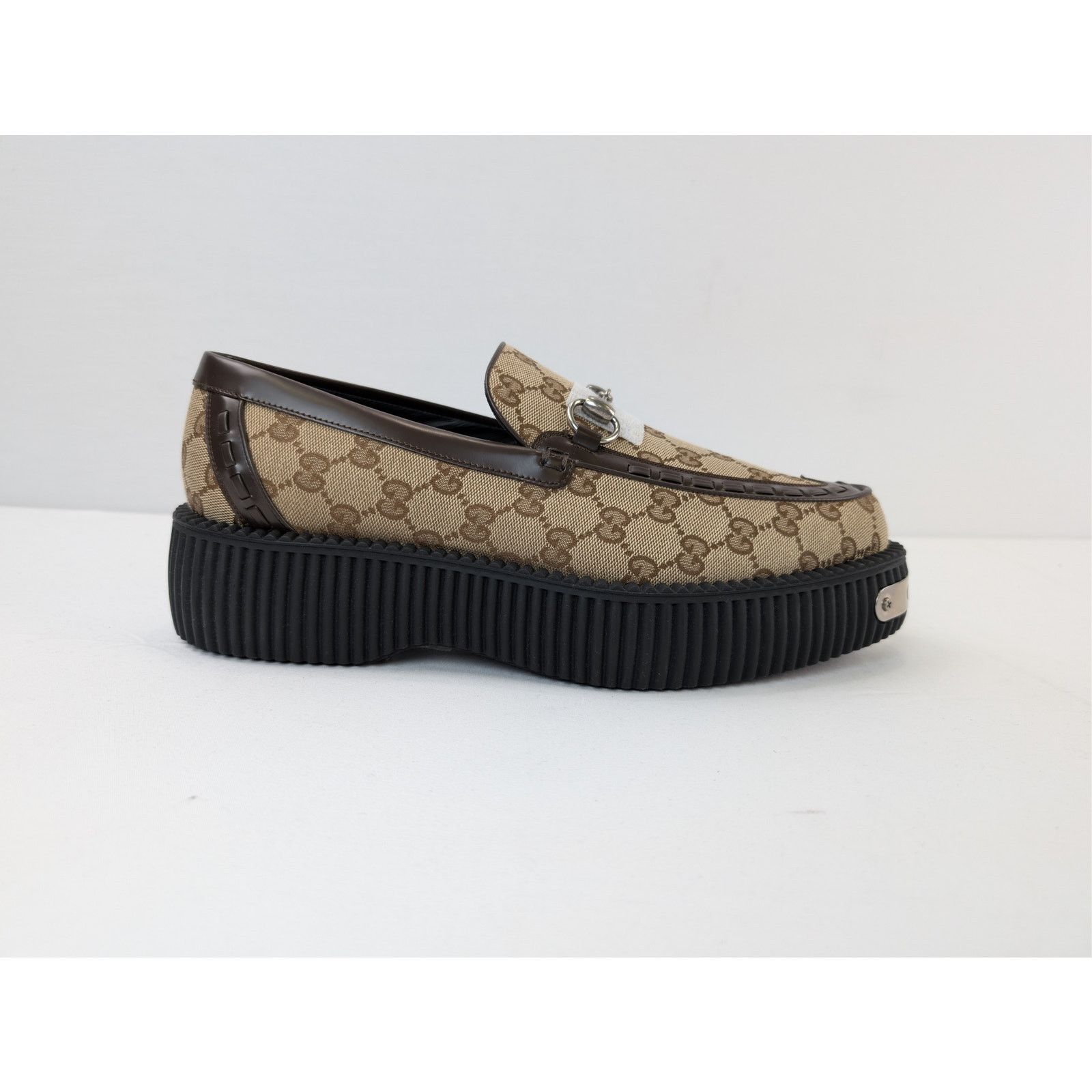 Gucci o1rshd1 GG canvas Moccasin Fabric Creeper Loafers Boots Size US 11 / EU 44 - 4 Thumbnail