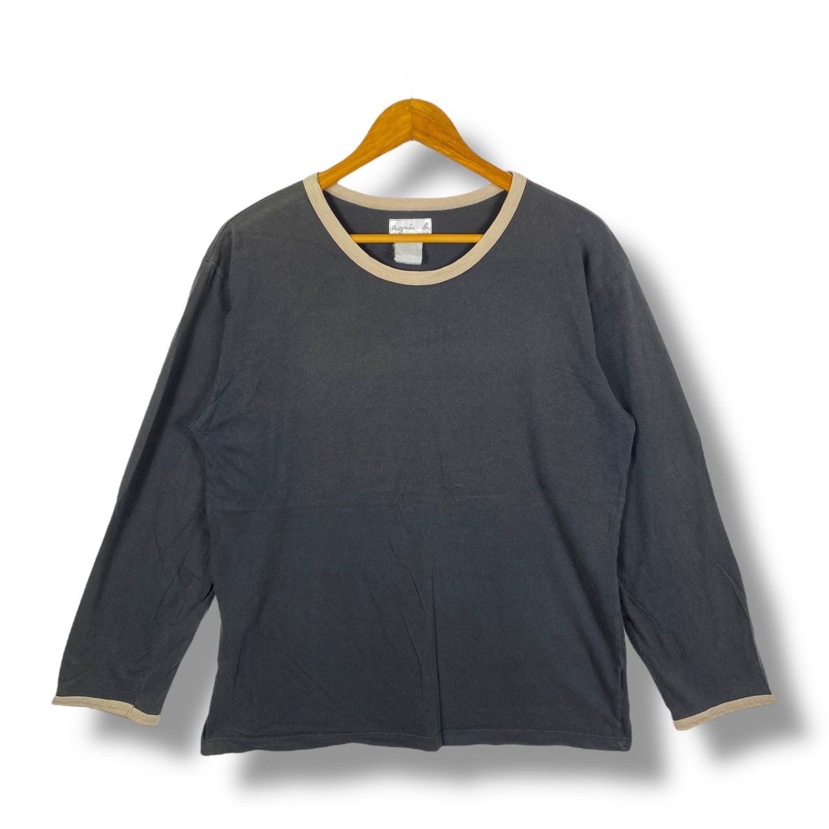 agnes b. Rare Vintage 90's Agnes B Center Logo Longsleeve T Shirt