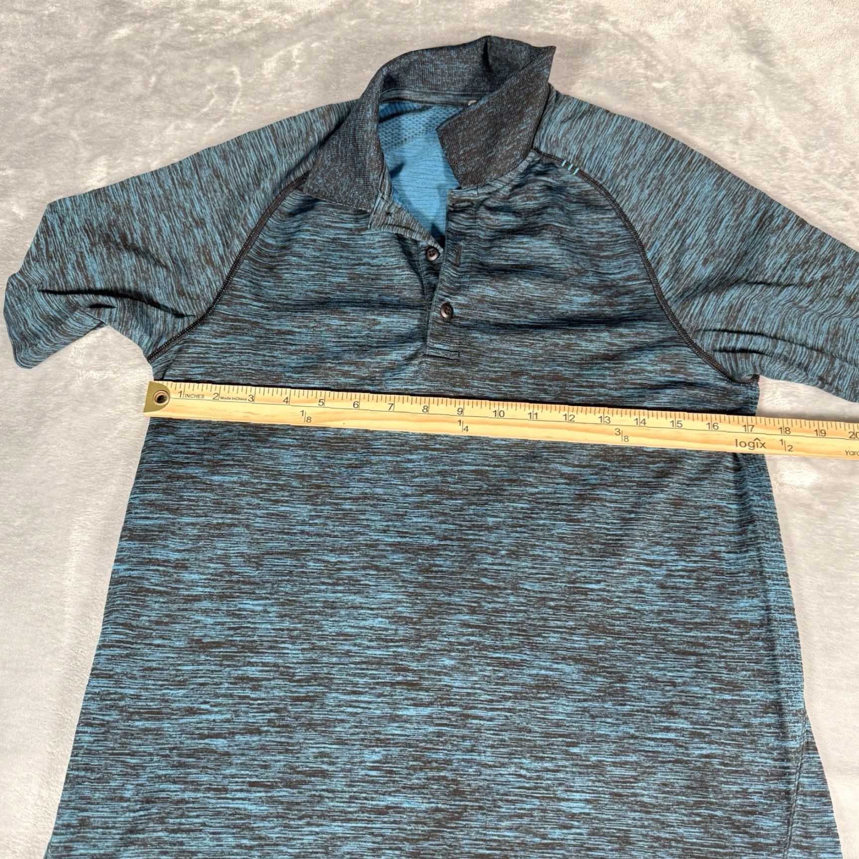 Lululemon Lululemon Metal Vent Tech Polo Shirt Mens Small Athletic Stretch Teal Size US S / EU 44-46 / 1 - 7 Thumbnail