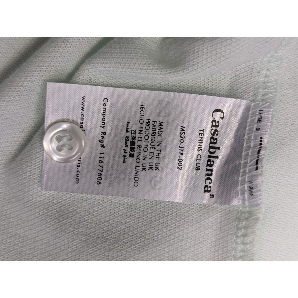 Casablanca o1rshd1 Embroidered Cotton Polo Shirt in Mint Size US L / EU 52-54 / 3 - 10 Thumbnail