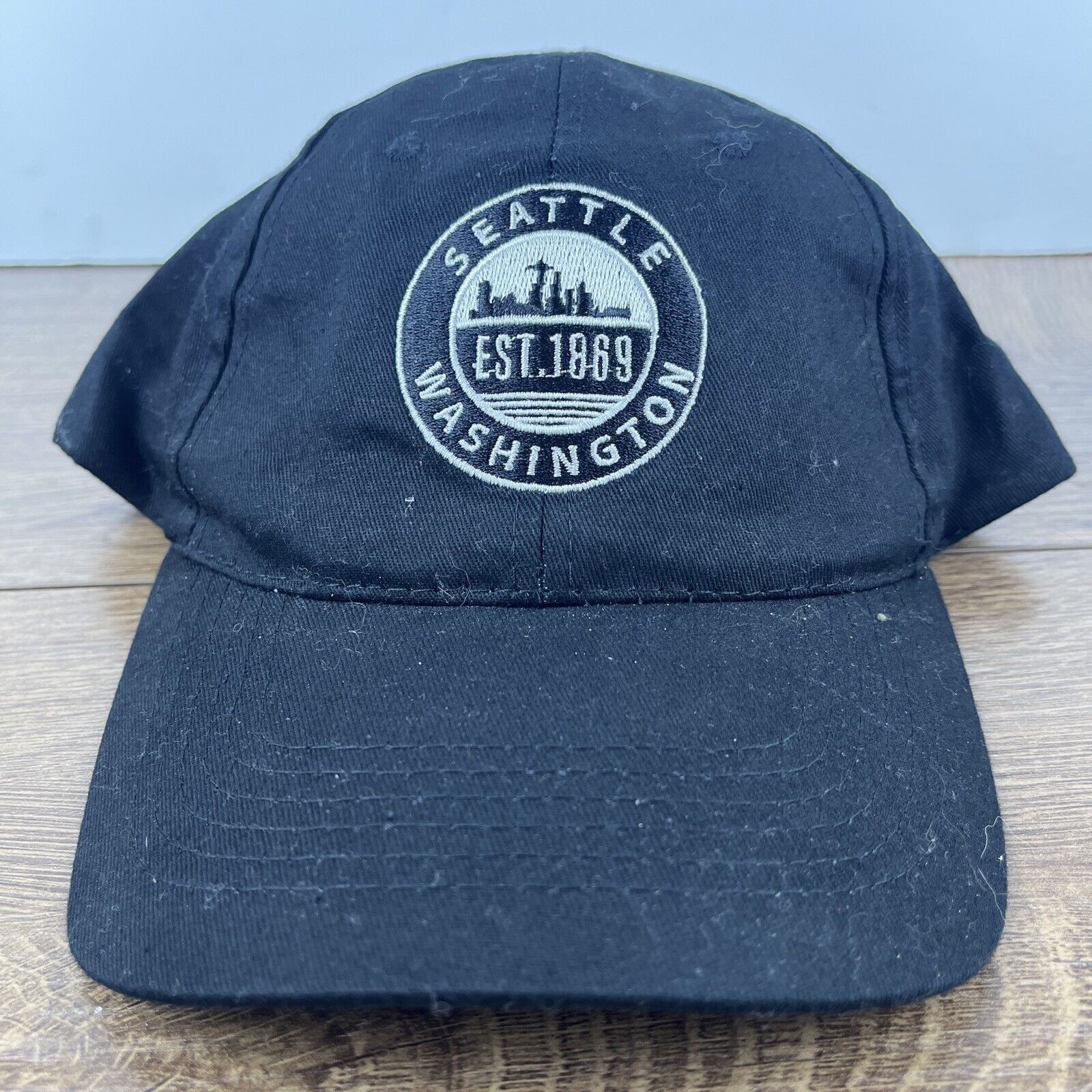 Other Seattle Washington Hat Seattle Black Hat Adjustable Adult Si Size ONE SIZE - 1 Thumbnail