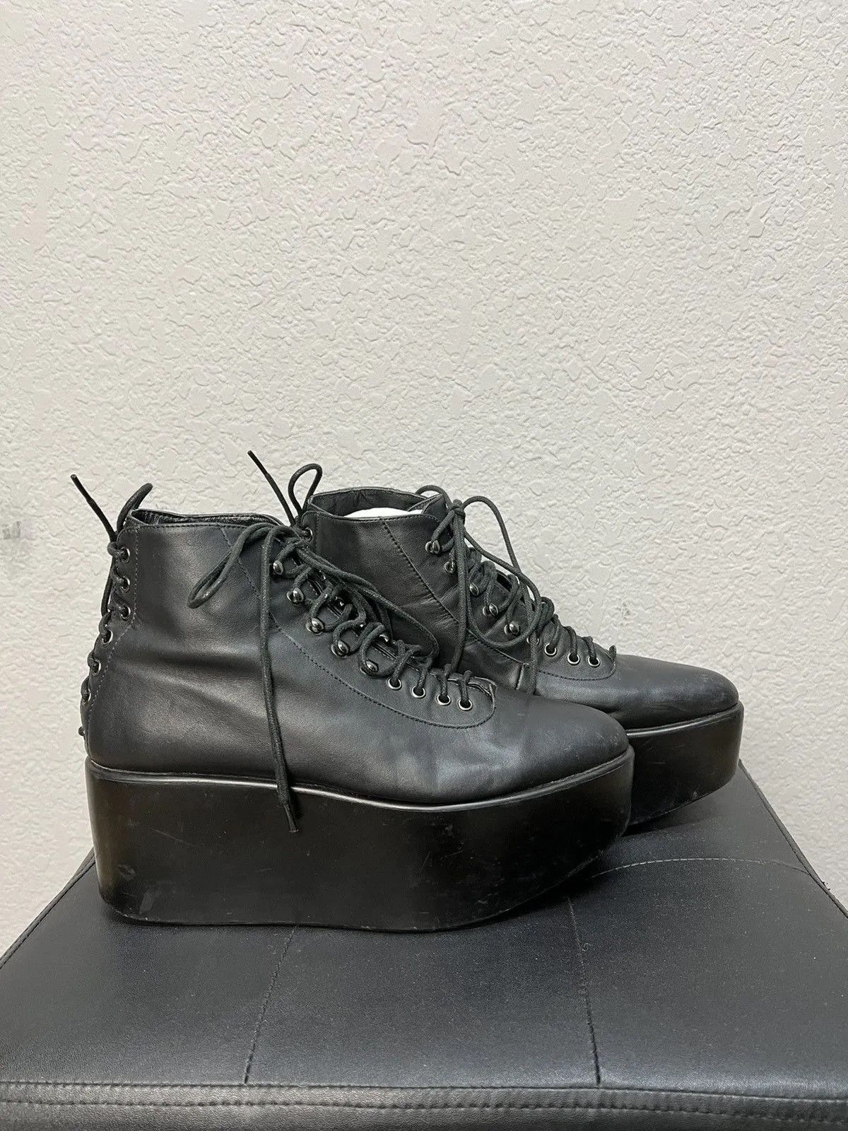 Other Archival Avant-Garde japanese platform belly button boots Size US 9.5 / IT 39.5 - 2 Thumbnail