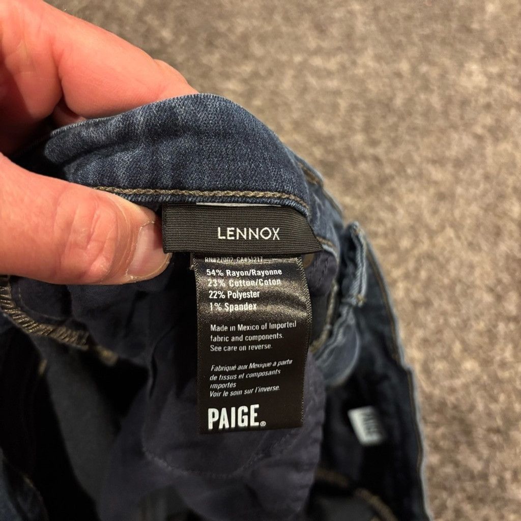 Paige PAIGE Medium Blue Wash Cropped Jeans Size 36" / US 14 / IT 50 - 5 Thumbnail