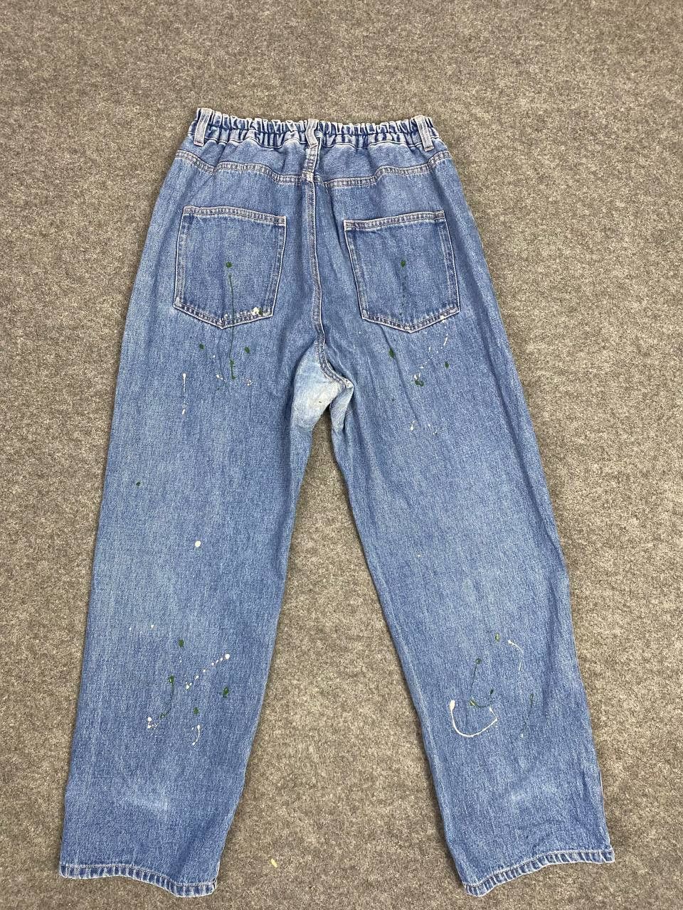 Japanese Brand double name distressed paint splatter highwaist denim Size US 30 / EU 46 - 1 Thumbnail