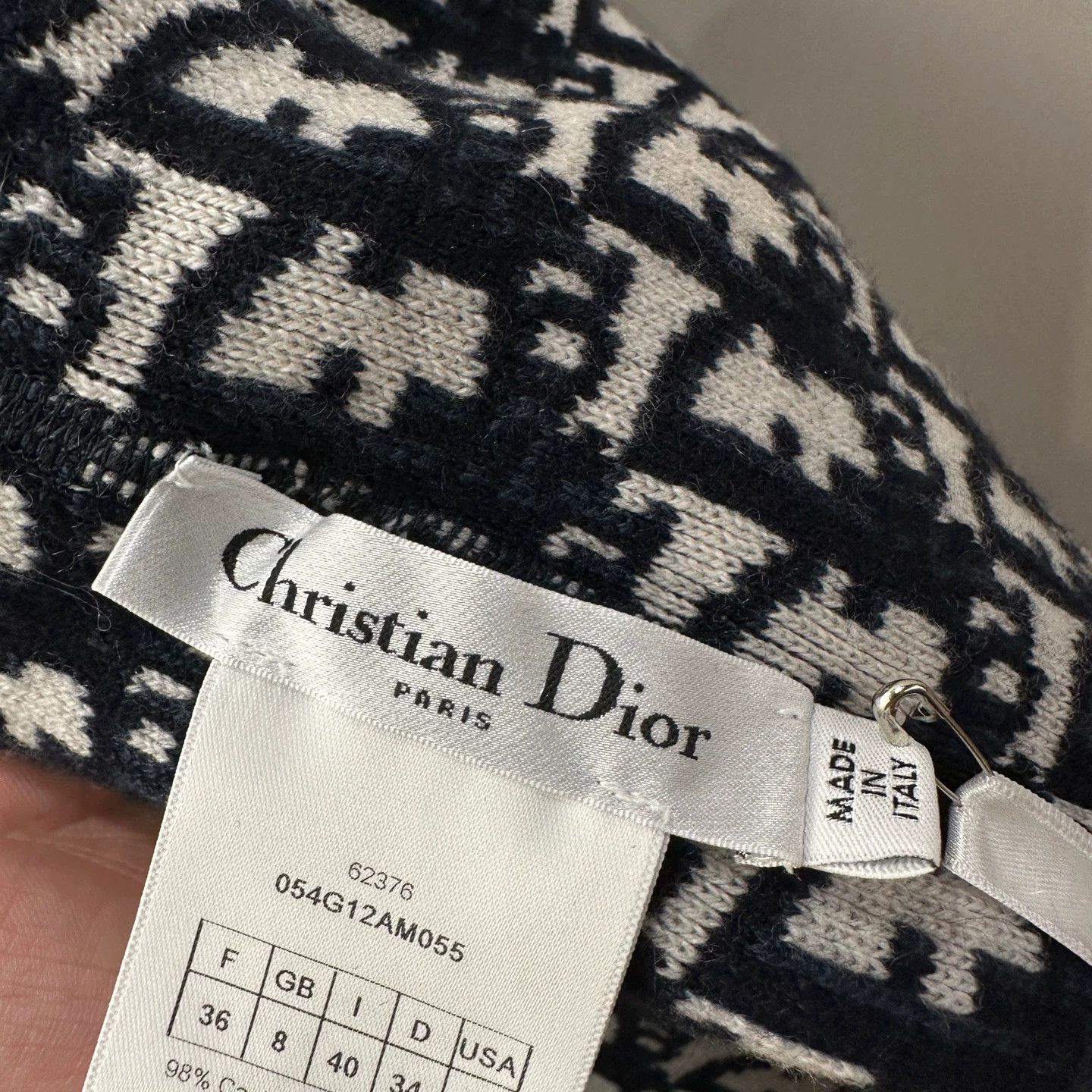 Christian Dior Monsieur Christian Dior Oblique double-sided zip jacket cashmere 36 Size XS / US 0-2 / IT 36-38 - 3 Thumbnail