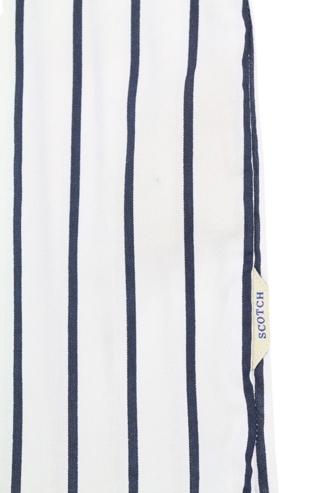 Scotch & Soda M White Pinstriped Long Fit Button-Up Shirt 89102 Size US M / EU 48-50 / 2 - 11 Thumbnail