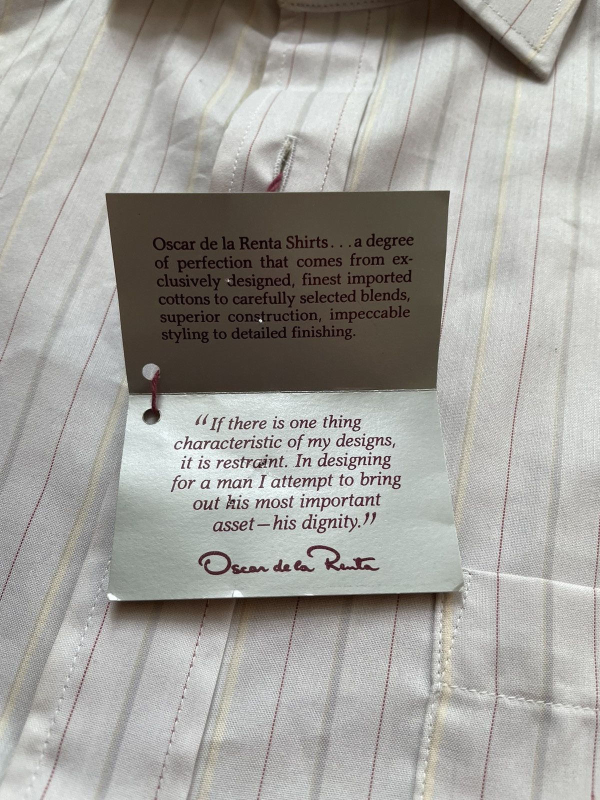 Oscar De La Renta × Vintage Vintage dead stock Oscar de la renta button up custom stripe Size US L / EU 52-54 / 3 - 4 Thumbnail
