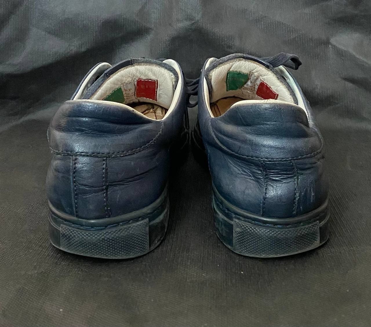 Philipp Plein 🔥 Philipp Plein Men Sneakers Size 40 Blue Leather Low Top Size US 7 / EU 40 - 6 Thumbnail