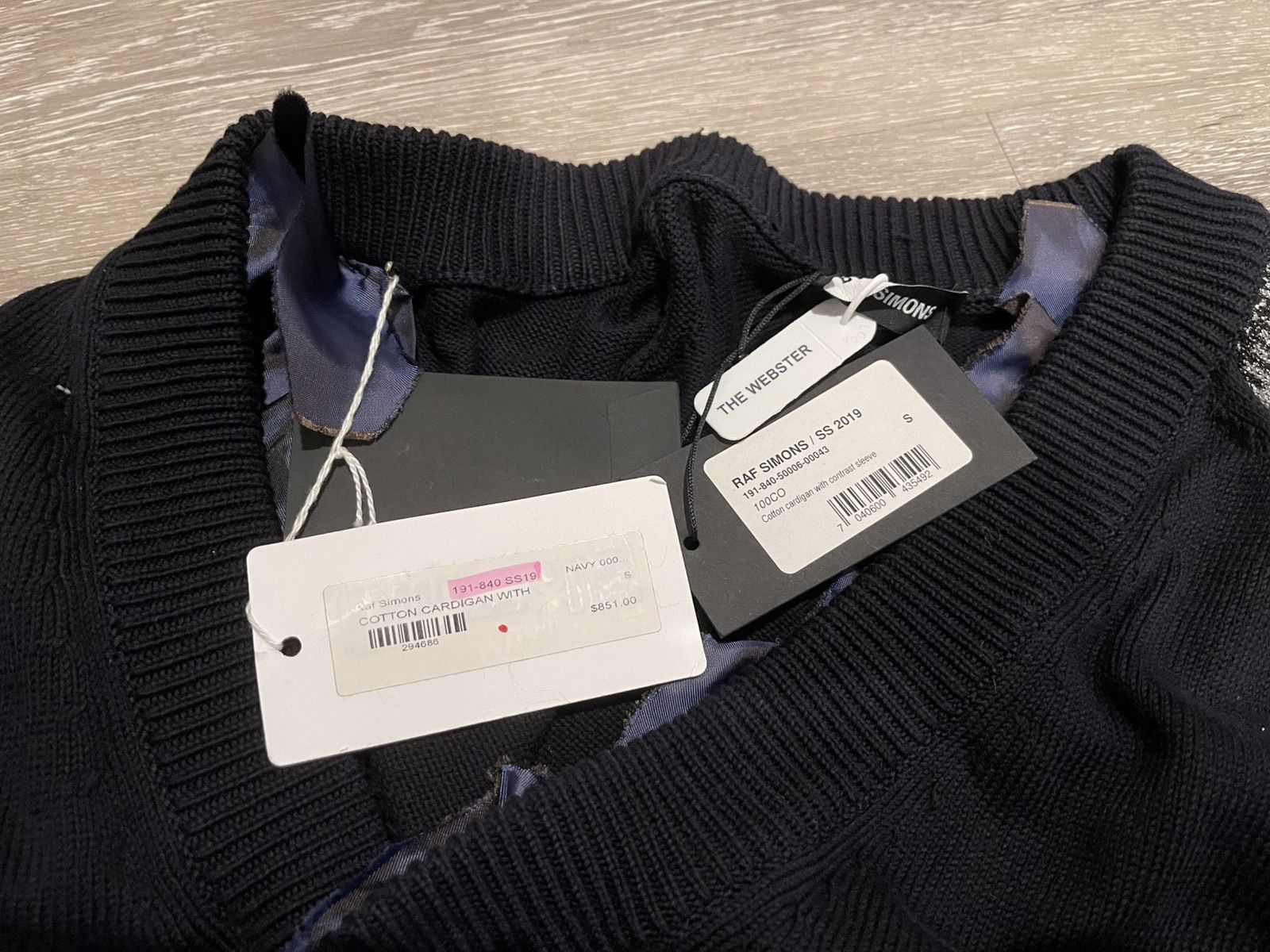 Raf Simons Raf Simons Cotton cardigan with contrast sleeve Size US S / EU 44-46 / 1 - 4 Thumbnail