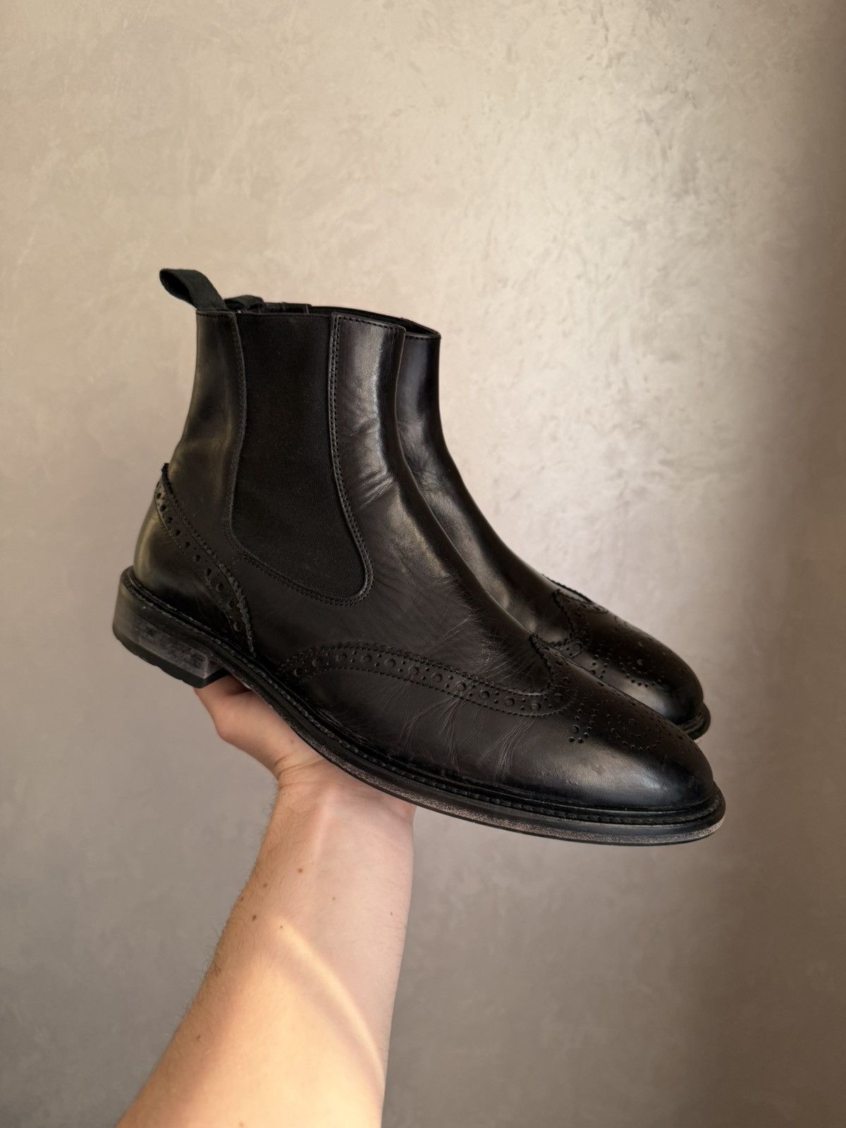 If Six Was Nine AS 98 Vibe Artisan Black Leather Side Zip Ankle Biker Boots Size US 9 / EU 42 - 3 Thumbnail