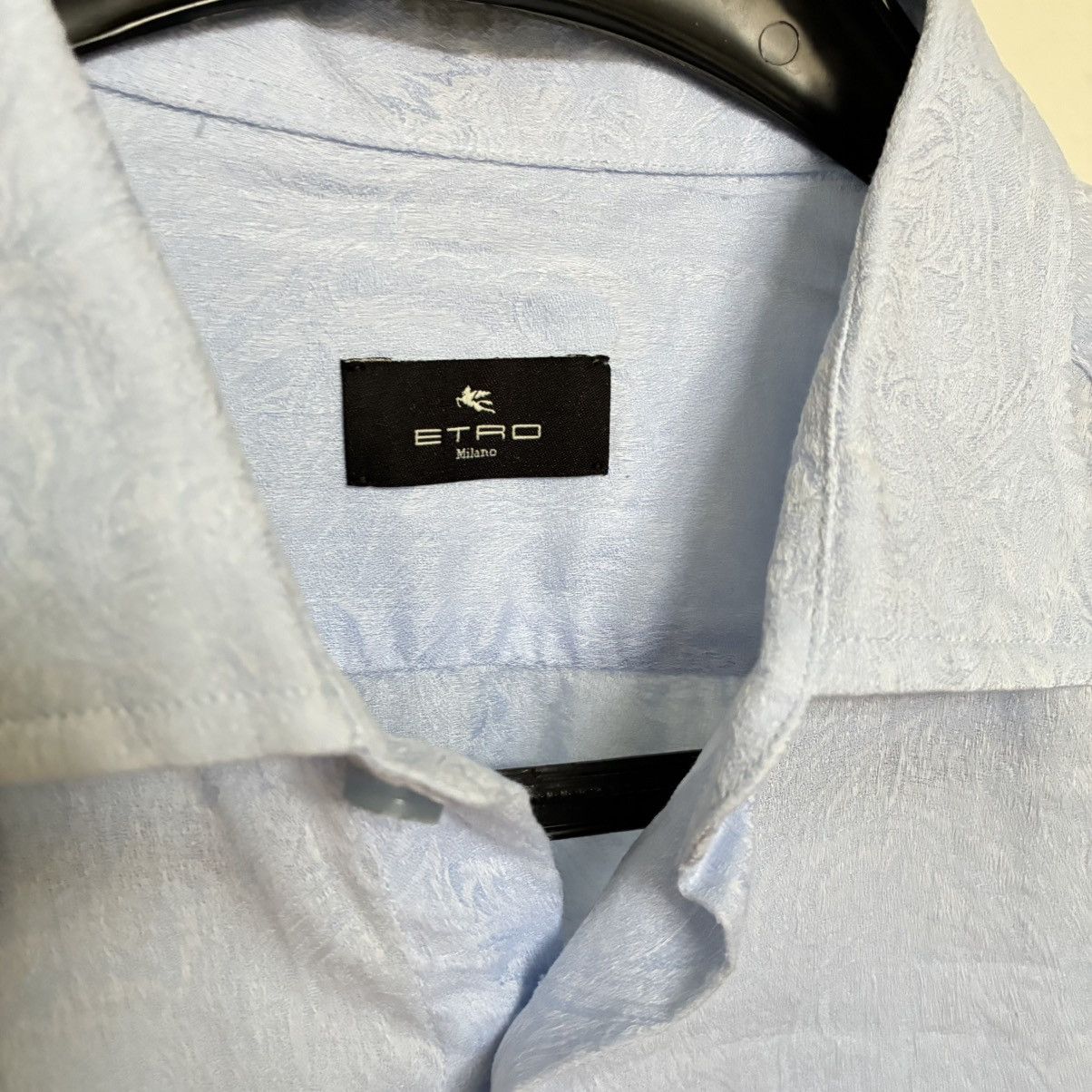 Etro Etro Milano Light Blue Tonal Paisley Jacquard Shirt-Slim Fit Size US XS / EU 42 / 0 - 2 Thumbnail