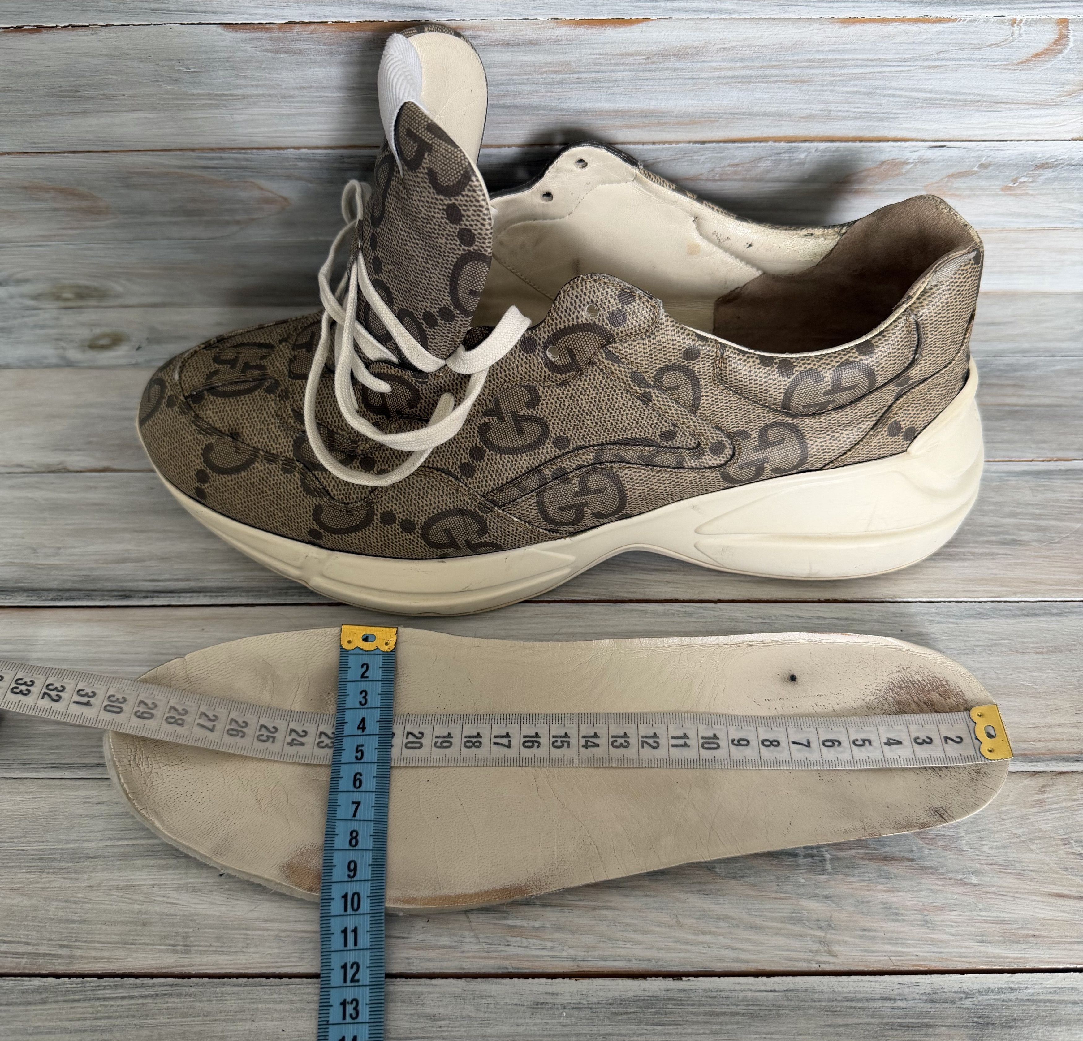 Gucci GUCCI GG Rython 100 Monogram Lace Up Sneakers Made In Italy Size US 11.5 / EU 44-45 - 14 Thumbnail