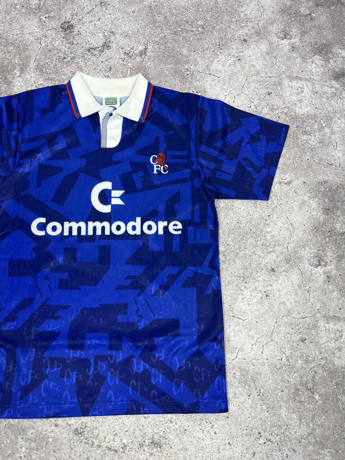 Other Chelsea FC Score Draw Retro Jersey 90s Commodore Vintage Size US S / EU 44-46 / 1 - 3 Thumbnail