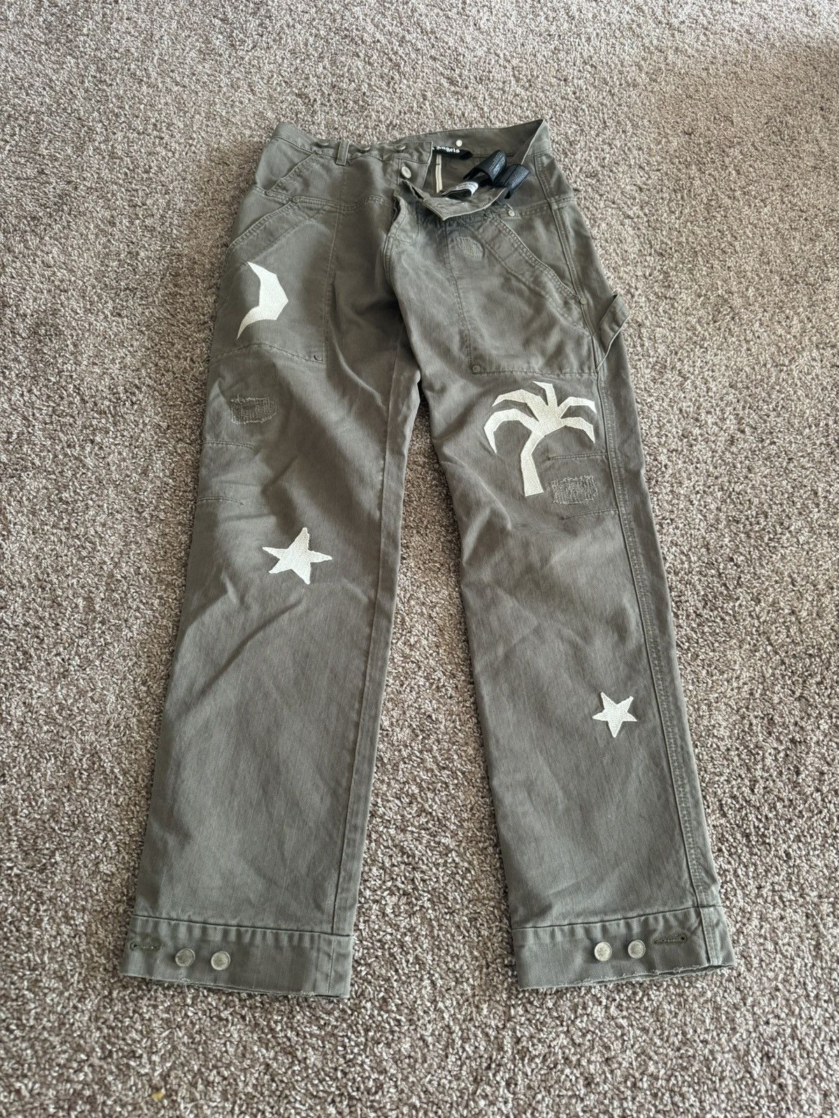 Palm Angels Palm Angels Night Sky Cargo Pants Size US 30 / EU 46 - 1 Thumbnail