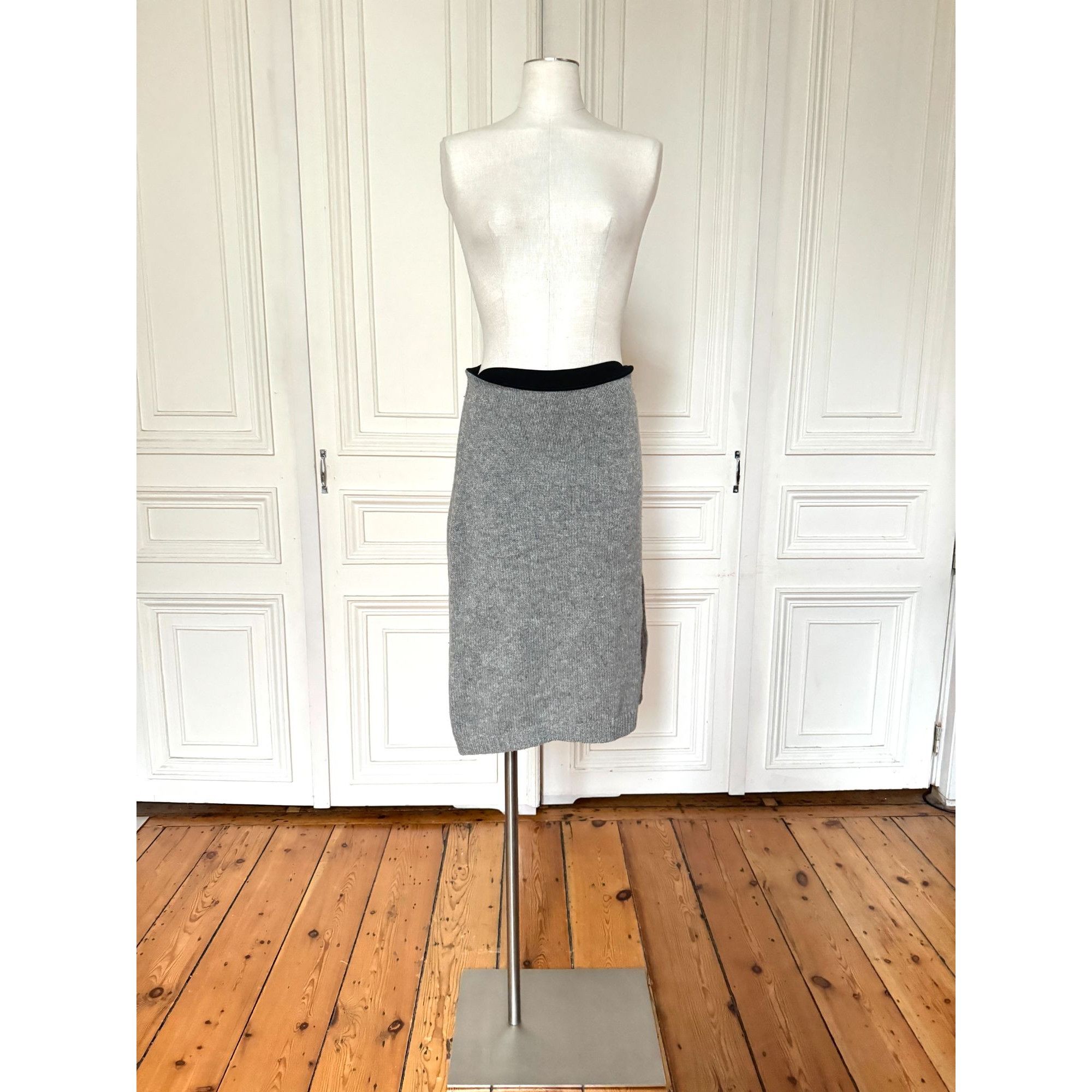 Maison Margiela 1998 Miss Deanna Grey Wool Skirt Size 27" / US 4 / IT 40 - 1 Thumbnail
