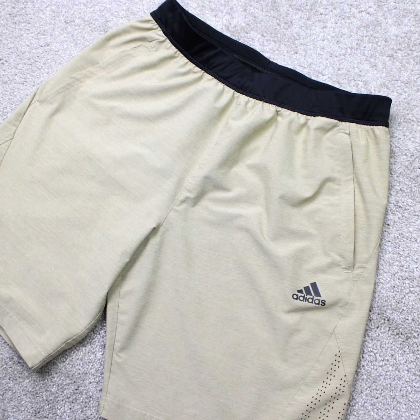 Adidas Adidas Shorts Mens Medium Brown/Black Athletic Training Workout Gym Athleisure Size US 31 - 2 Thumbnail
