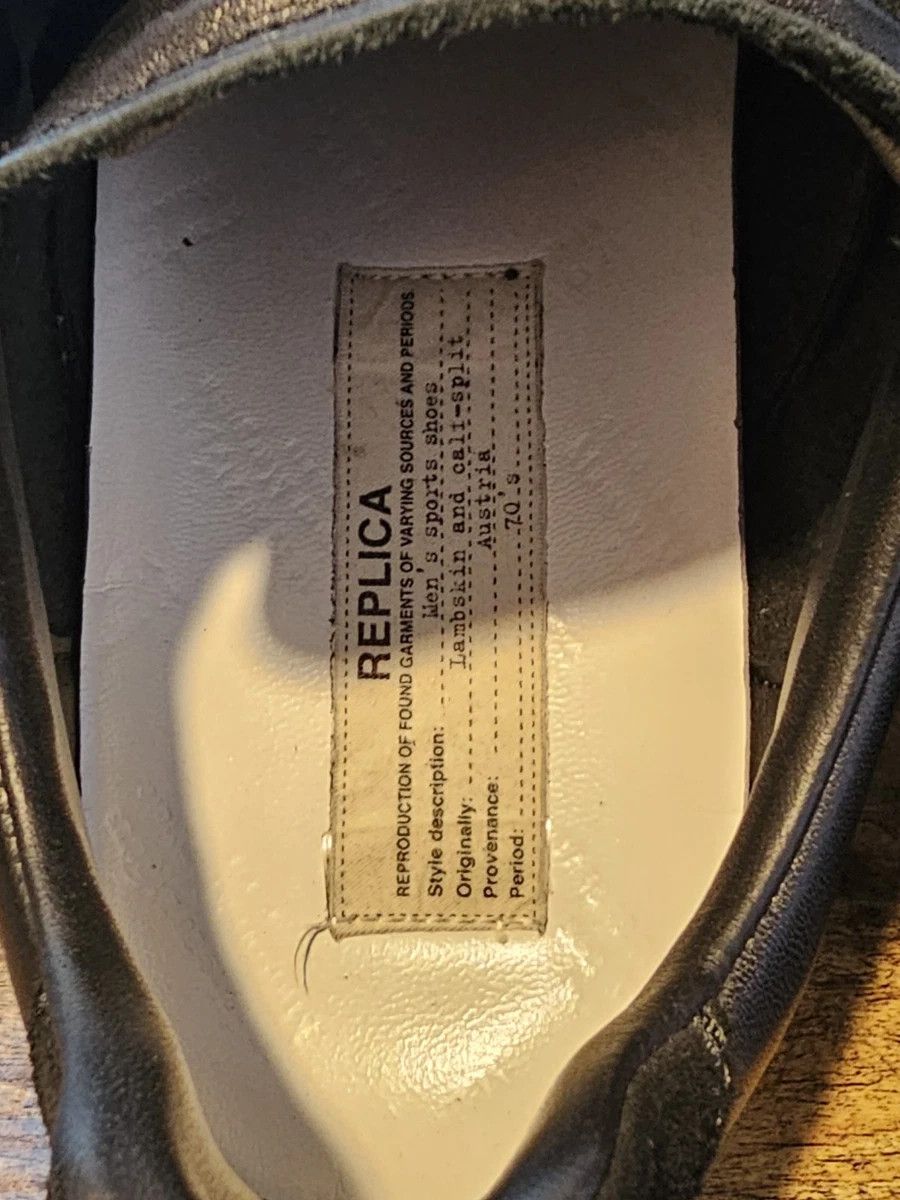 Maison Margiela Maison Margiela Replica GAT Black 10 43 Low Tops Size US 10 / EU 43 - 12 Thumbnail