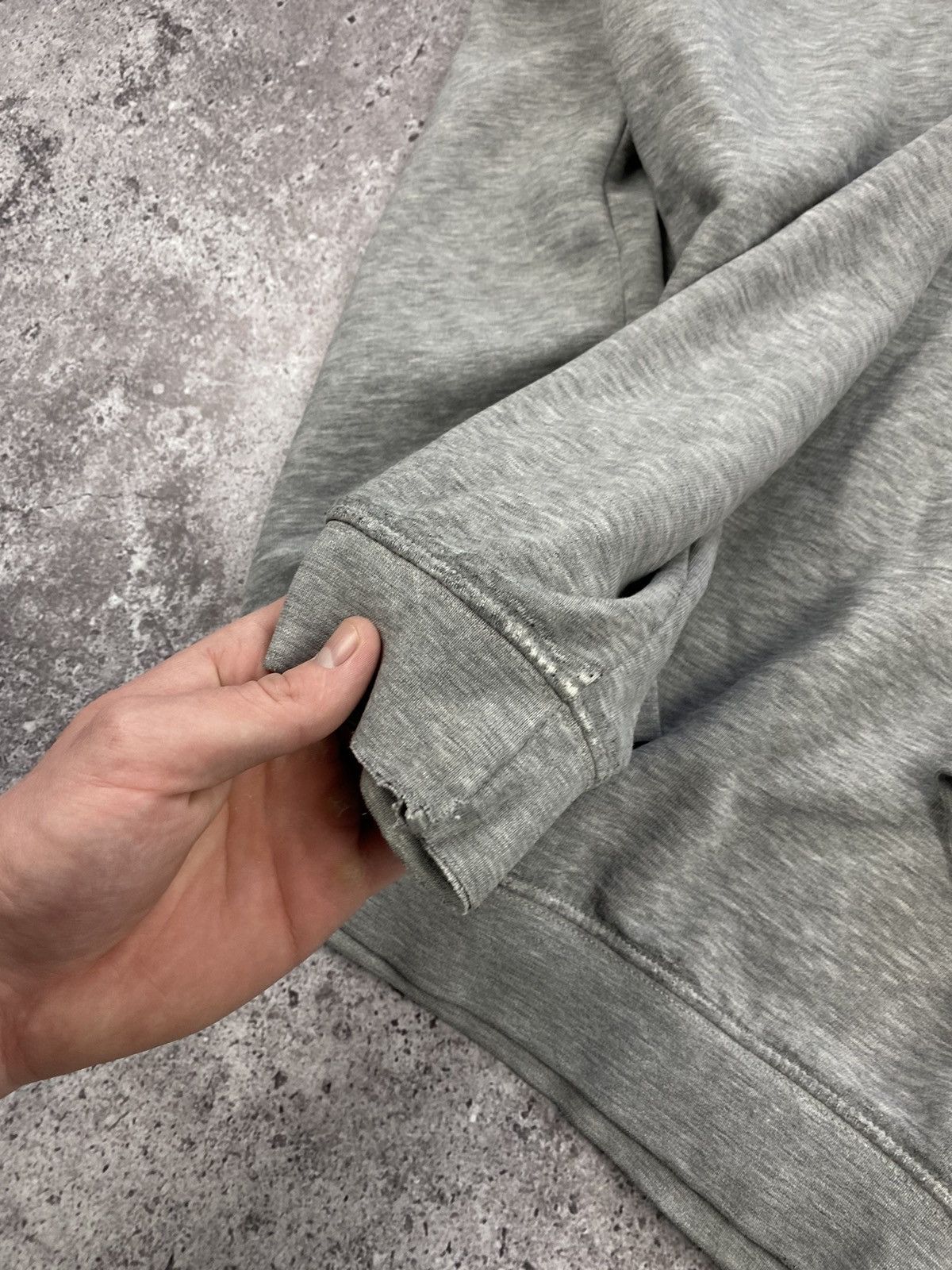 Nike × Vintage Vintage Nike Y2K baggy distressed boxy sweatshirt light grey Size US L / EU 52-54 / 3 - 9 Thumbnail