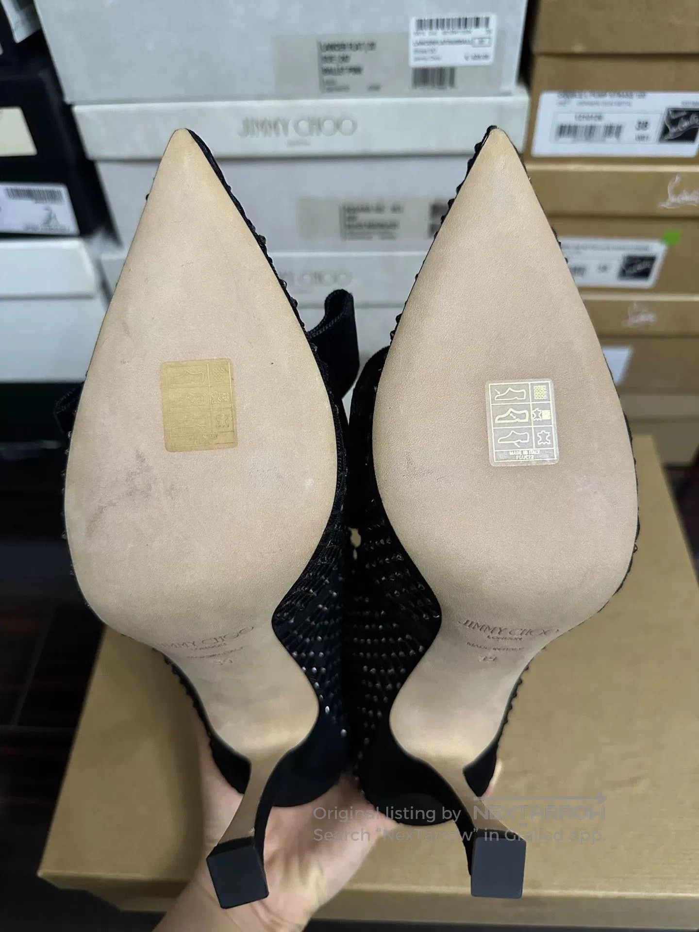 Jimmy Choo Jimmy Choo Velvet Bow High Heels. Size US 8 / IT 38 - 6 Thumbnail