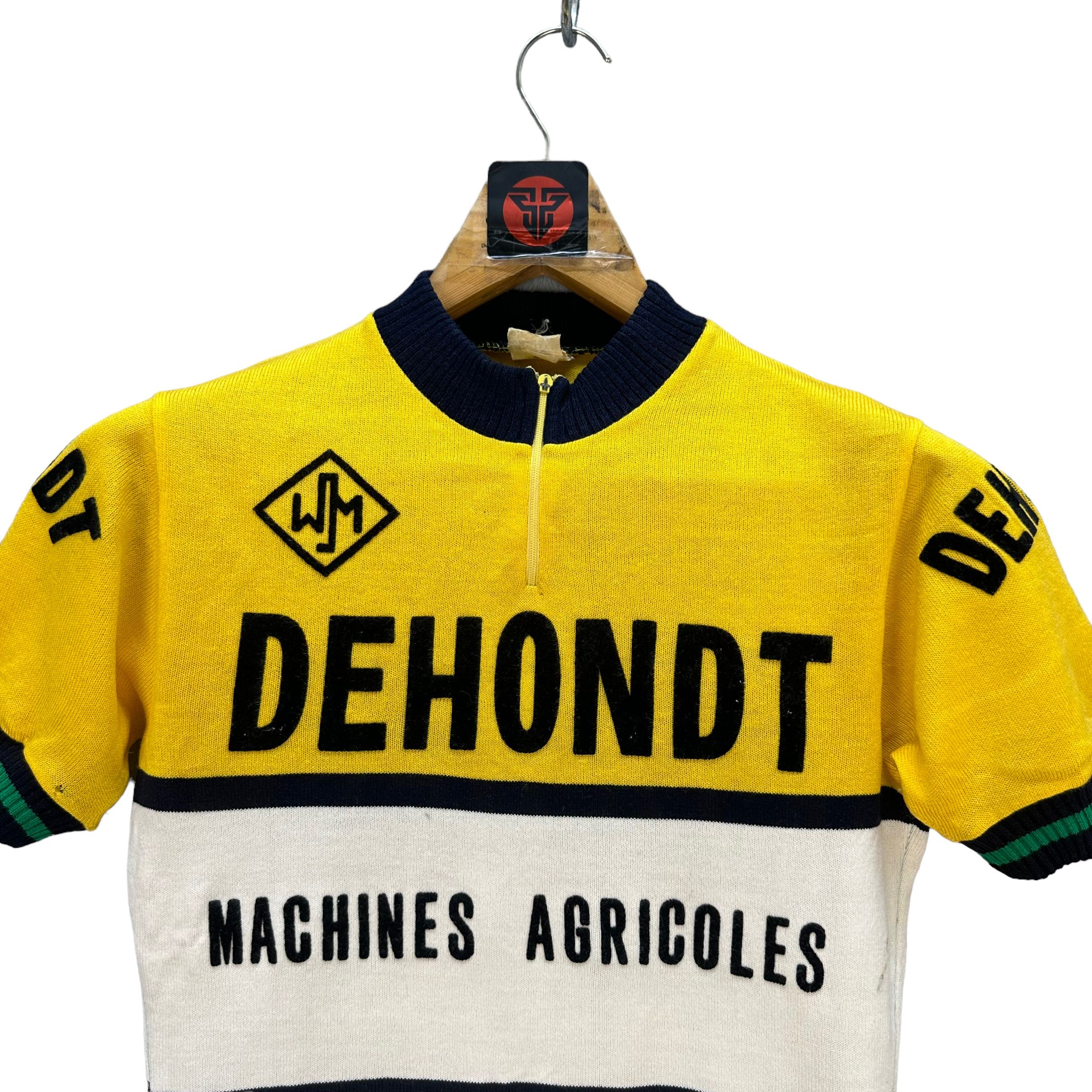 Vintage VINTAGE CYCLIST JERSEY SPONSORED BY DEHONDT # Size S / US 4 / IT 40 - 2 Thumbnail