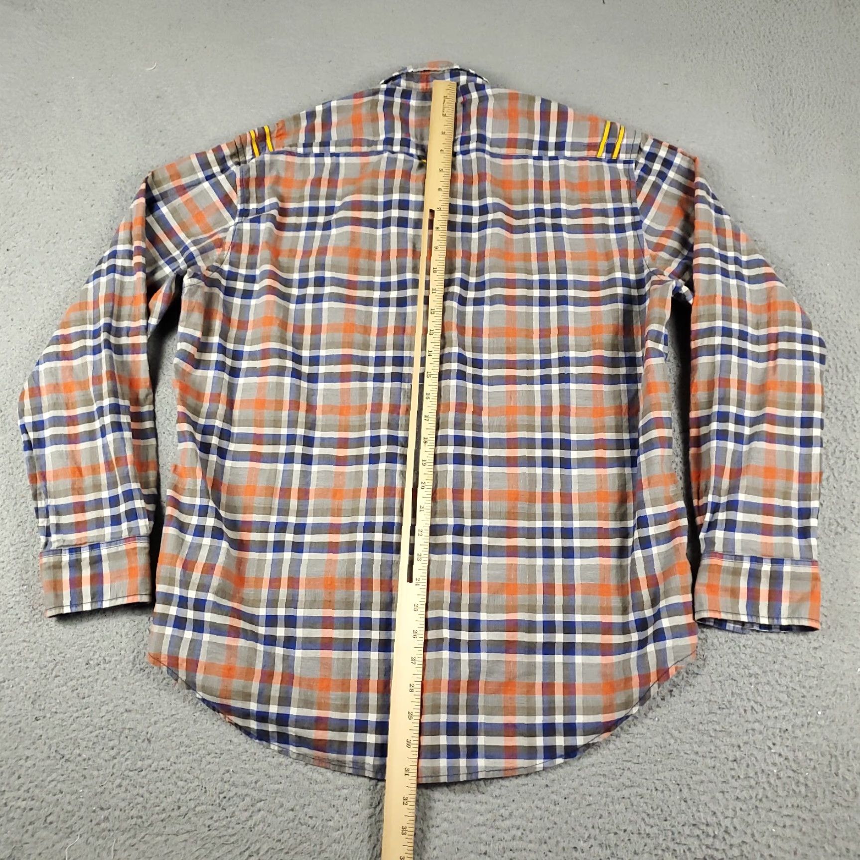 Robert Graham VINTAGE Robert Graham Shirt Mens XL Casual Long Sleeve Button Up Plaid Orange 2000s Men Size US XL / EU 56 / 4 - 3 Thumbnail
