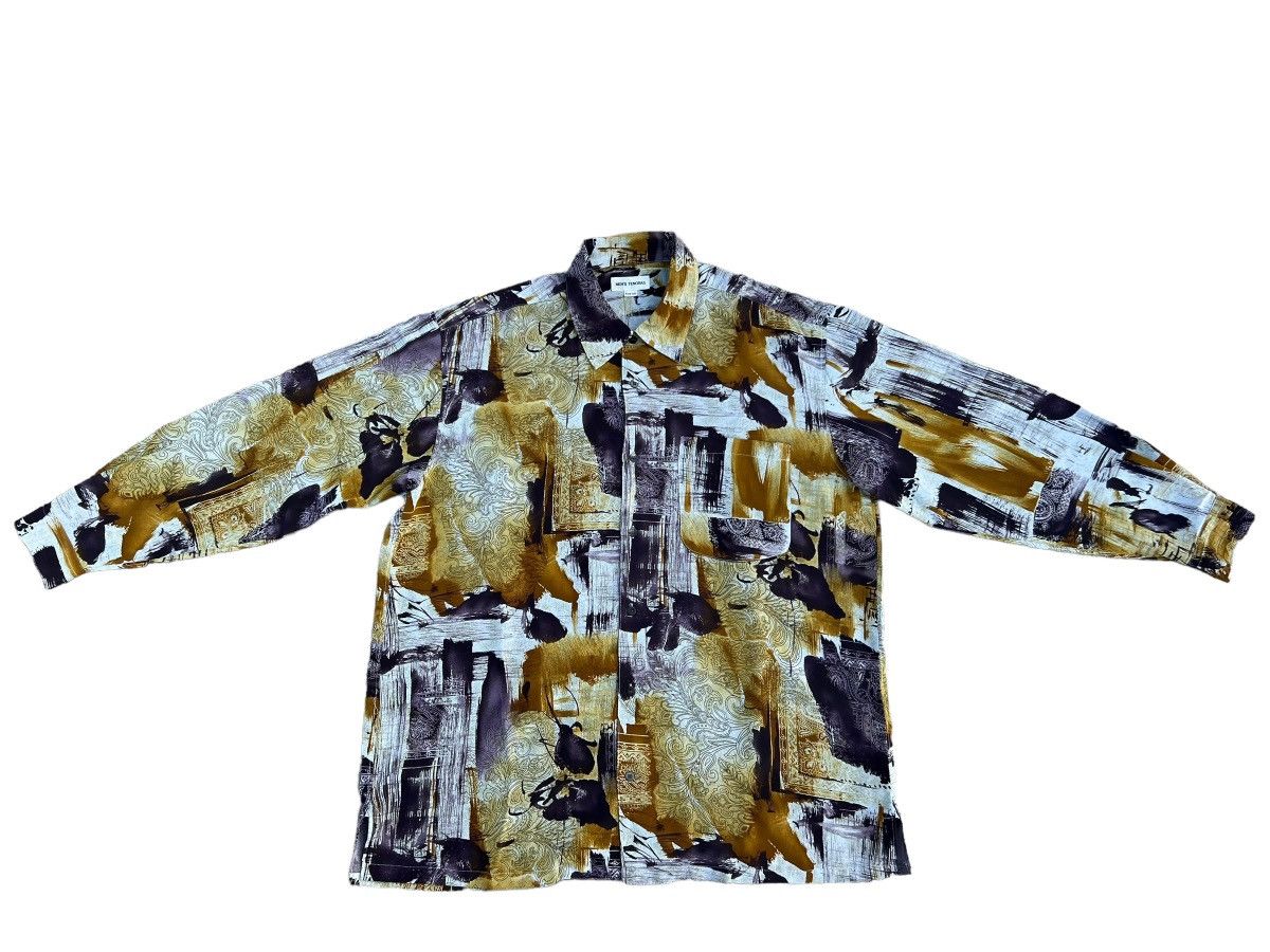 image of Vintage Men’S Tenoras Japan Abstract Art Long Sleeve Shirt, Men's (Size XL)