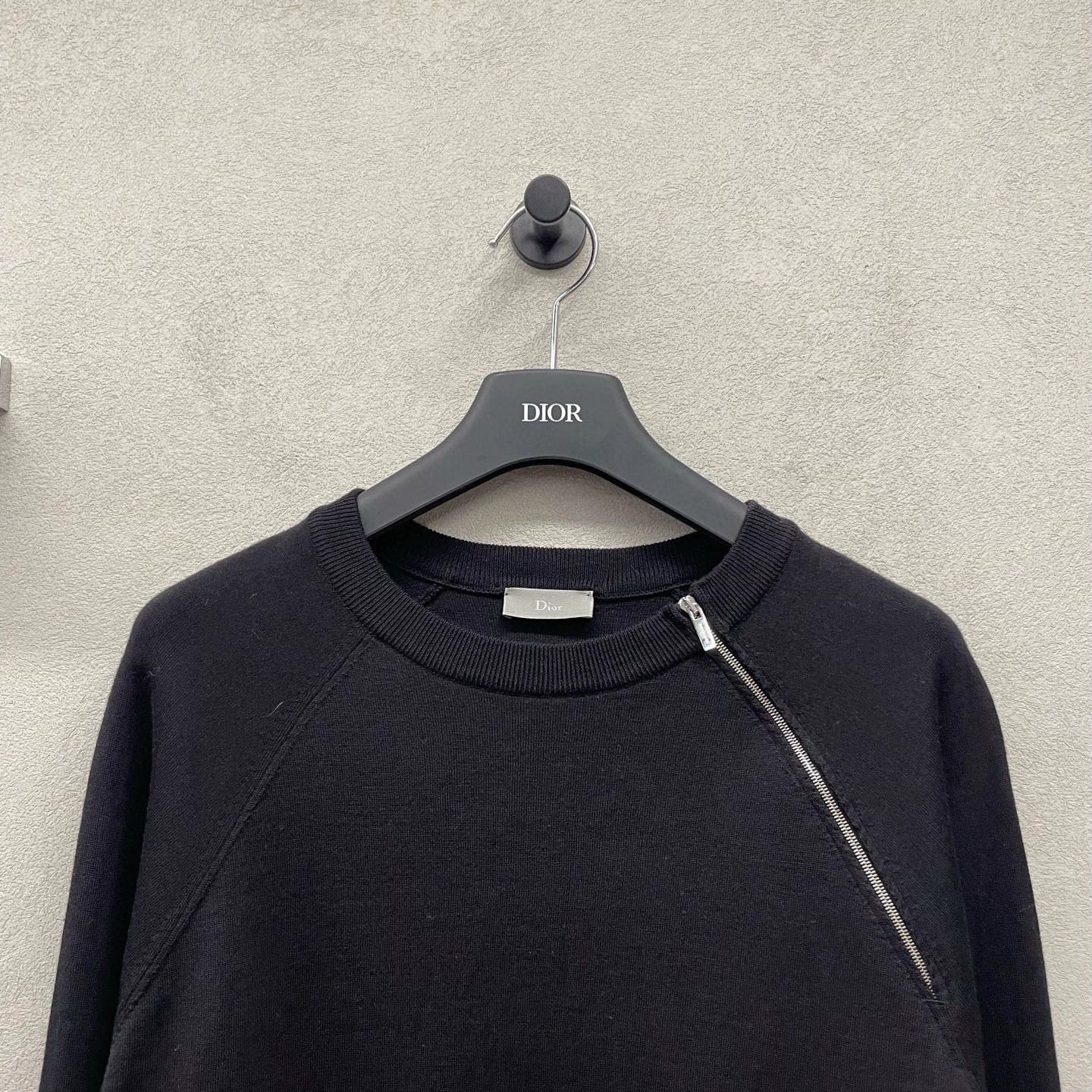 Dior black irregular zip sweatshirt by dior Size US S / EU 44-46 / 1 - 4 Thumbnail