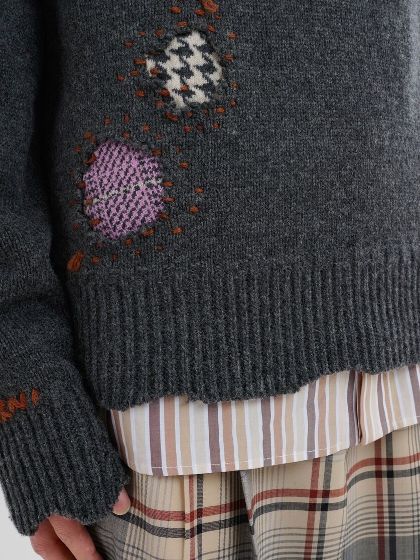 Marni o1w1db11125 Shetland Ripped Detail Jumper in Grey Size US S / EU 44-46 / 1 - 5 Thumbnail